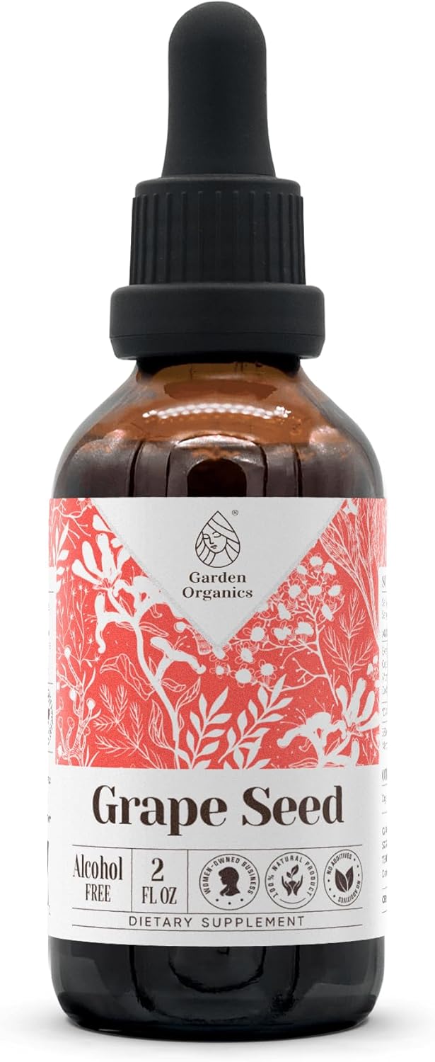 Organic Grape Seed Immune System Booster Alcohol-Free Tincture Extract - 2 fl oz Liquid Drops