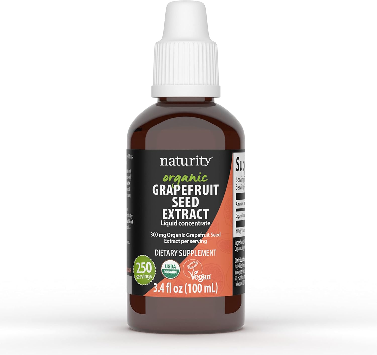 Organic Grapefruit Seed Extract Supplement - 300mg per Serving - Liquid Concentrate - 82 Day Supply - 3.4 fl oz