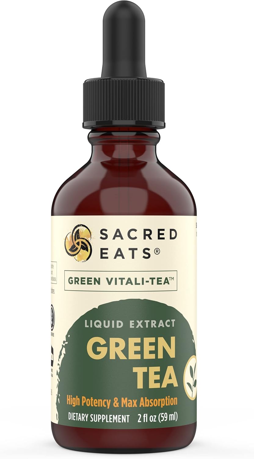 Organic Green Tea Liquid Extract Drops for Immune Support - Antioxidants & Polyphenols Supplement - Gentle Energy Boost - Non-GMO, Alcohol & Gluten Free