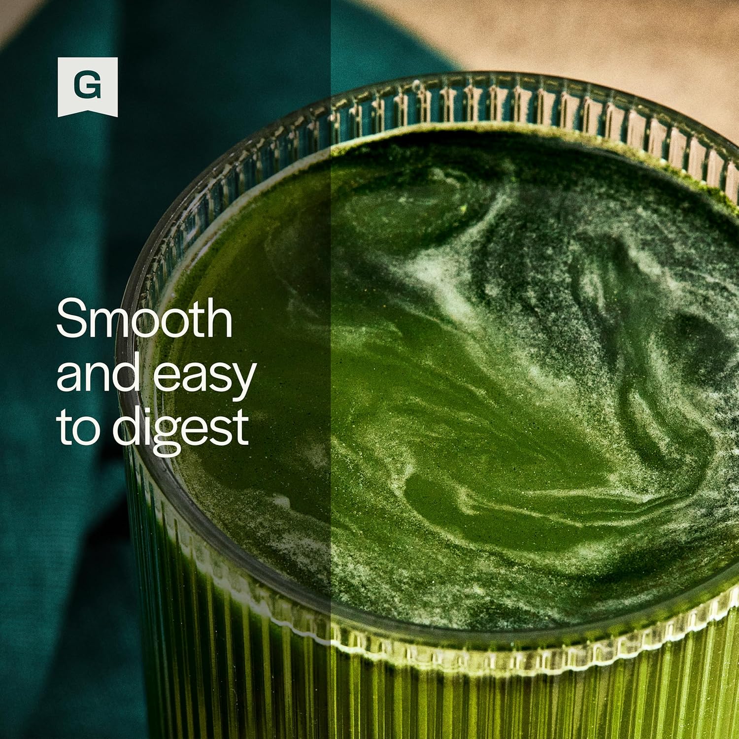 Organic Greens Powder with L Theanine for Gut Health, Energy, Focus, and Immune Support - Coconut Pineapple Flavor, 28 Packets