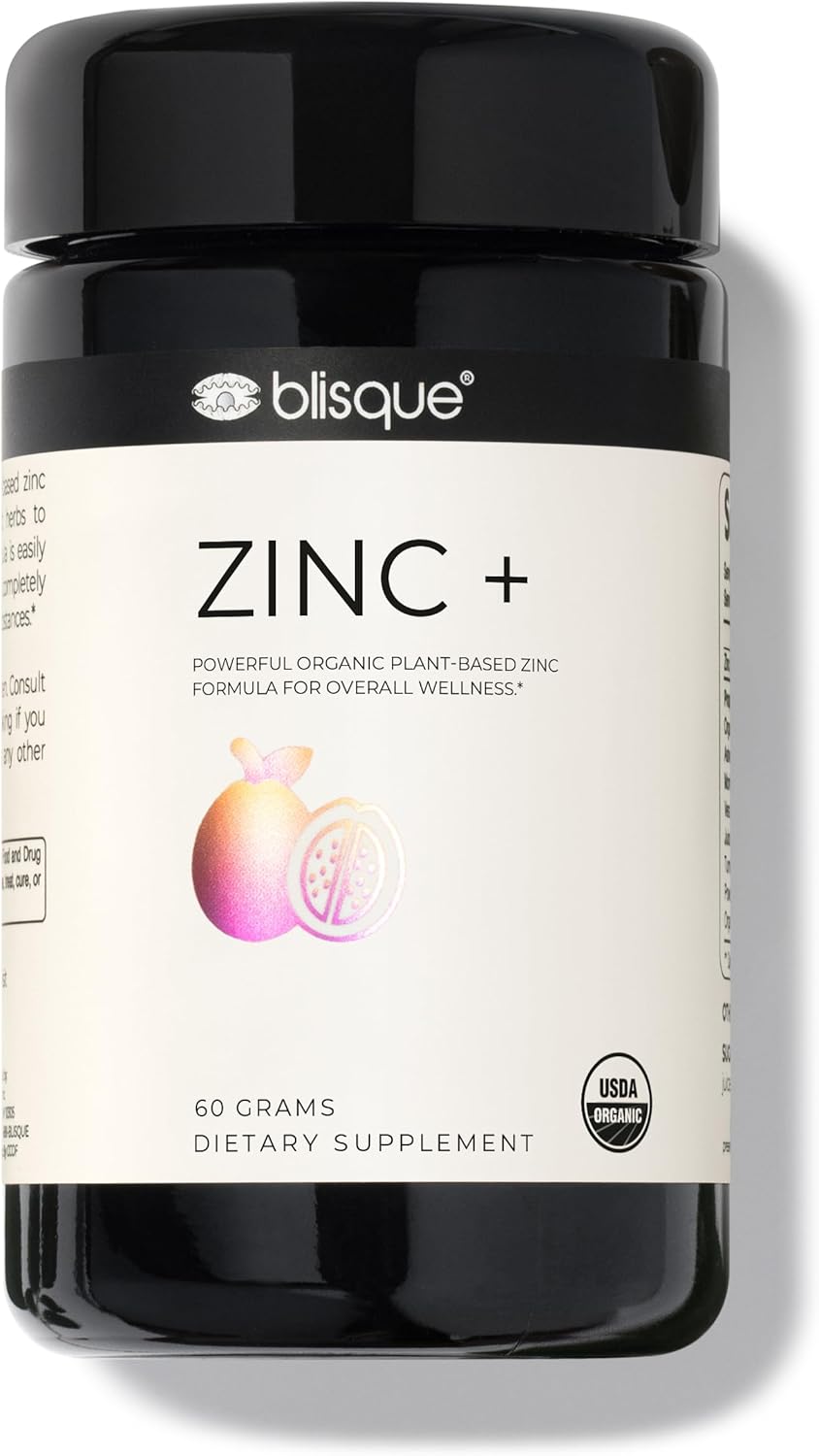 Organic Guava Leaf Zinc Supplement with Ashwagandha, Aloe Vera, Ginger, and Turmeric for Immune Support - 60g Powder (Vegan)