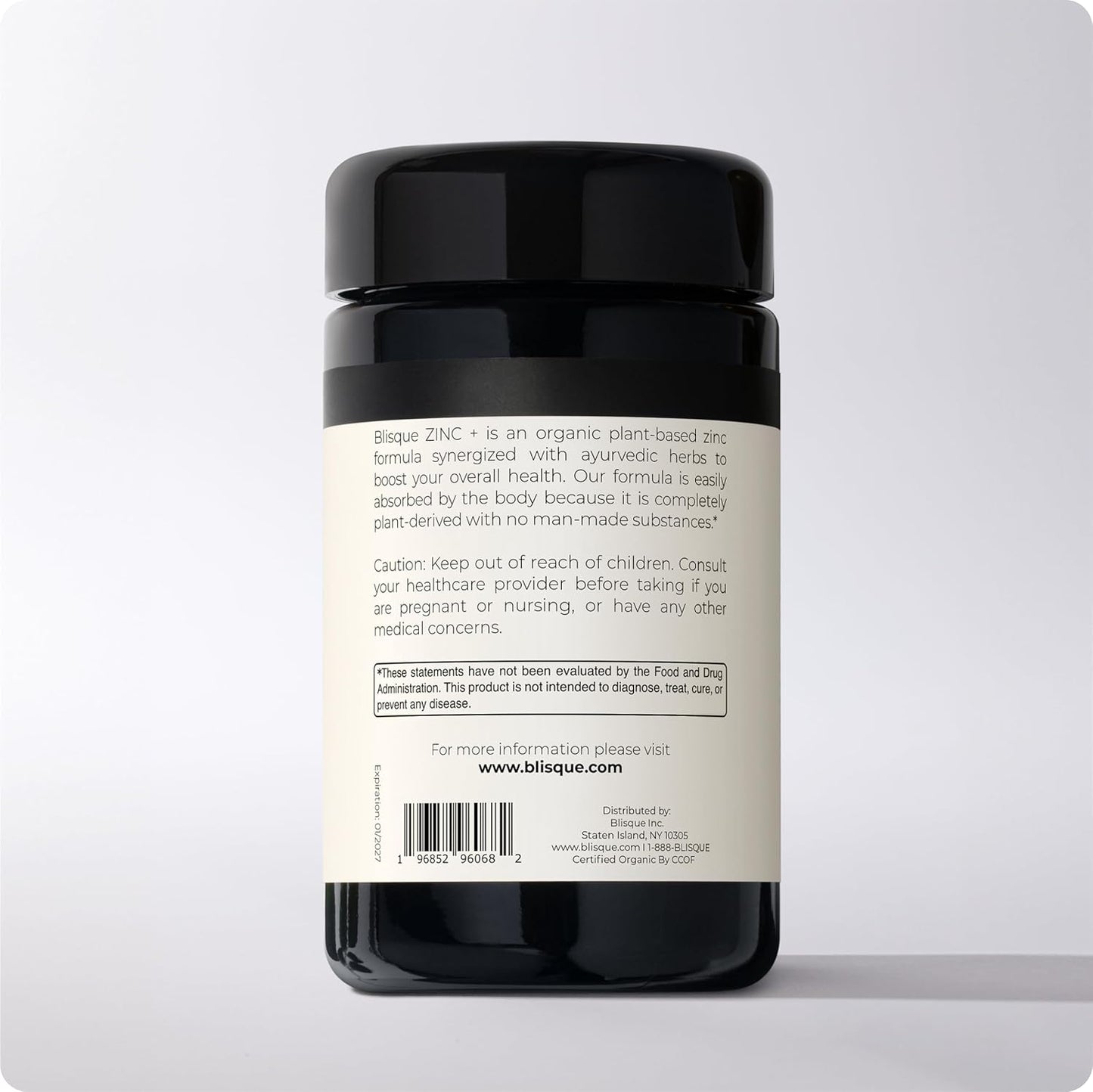 Organic Guava Leaf Zinc Supplement with Ashwagandha, Aloe Vera, Ginger, and Turmeric for Immune Support - 60g Powder (Vegan)