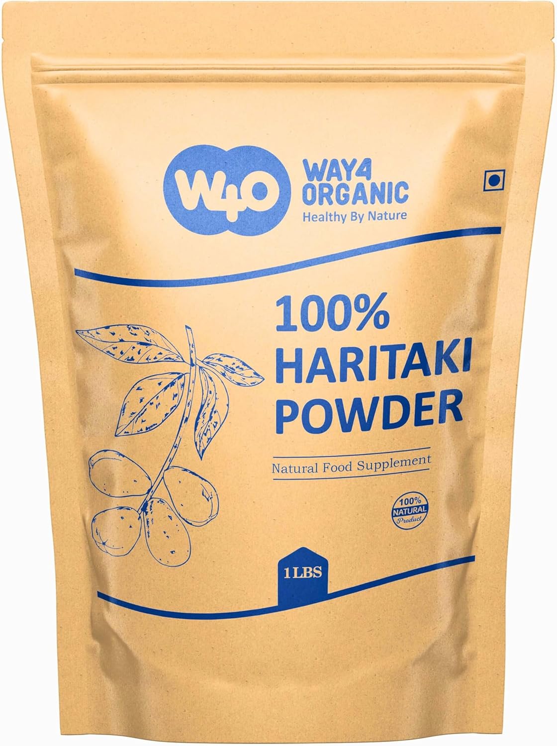 Organic Haritaki Powder and Capsules by WAY 4 Organic (W4O)