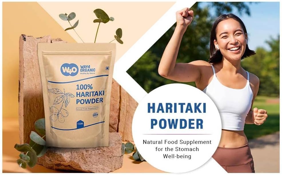 Organic Haritaki Powder and Capsules by WAY 4 Organic (W4O)