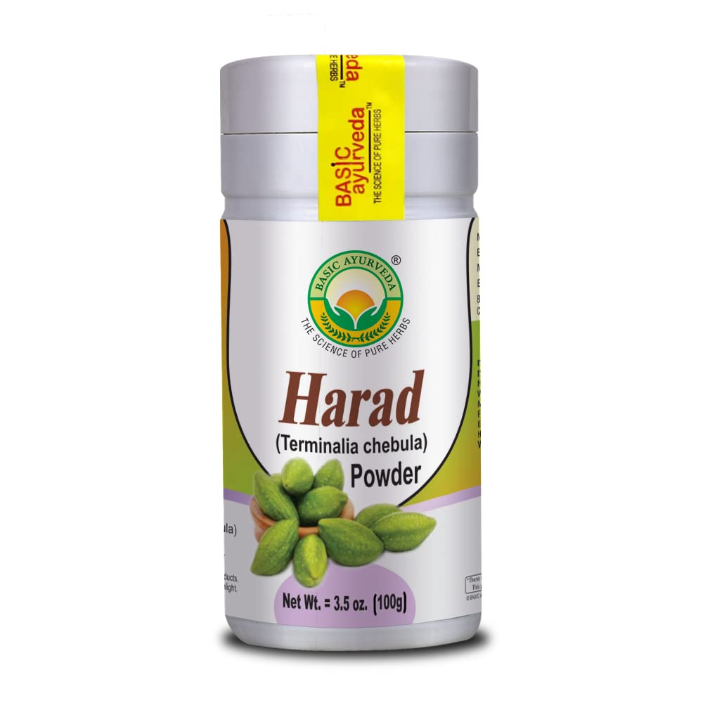 Organic Haritaki Powder for Healthy Digestion - 3.53 Oz (100g) - Natural Ayurvedic Terminalia Chebula Supplement