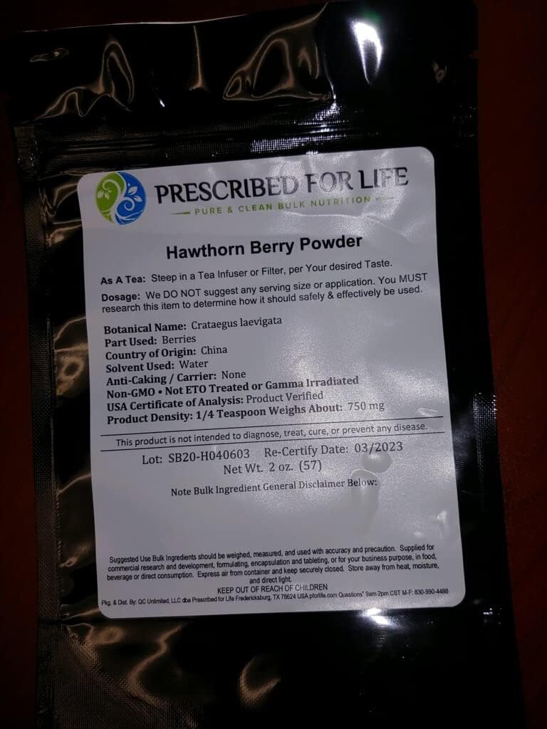 Organic Hawthorn Berry Extract Powder 15:1 | Pure Maybush Hawthorn Powder | Gluten-Free, Vegan, Non-GMO | 1 kg