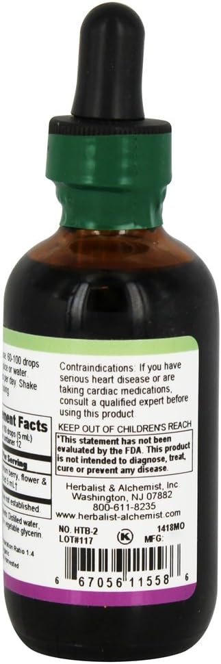 Organic Hawthorn Extract 2 oz by Herbalist & Alchemist