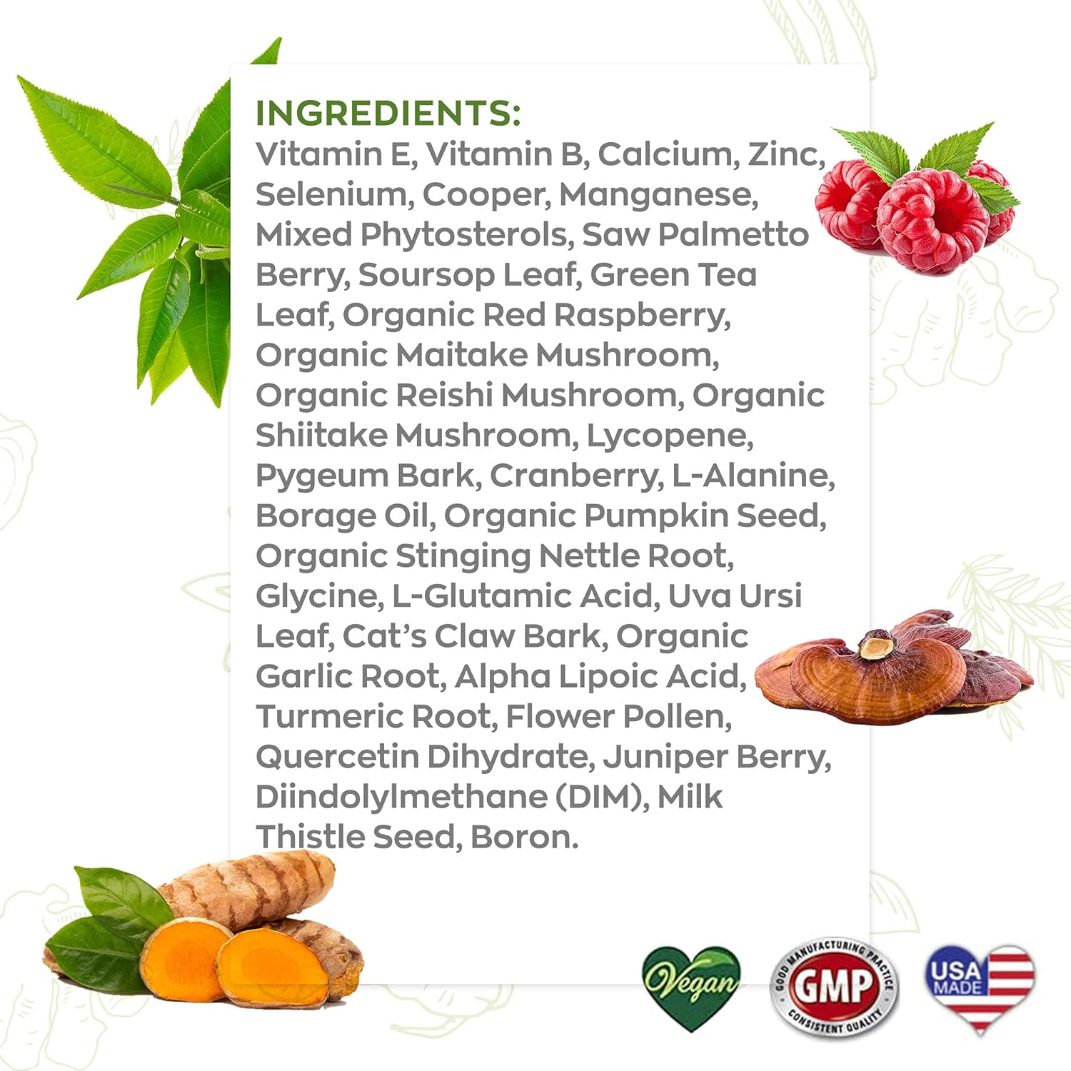 Organic Health Labs P-ExoShield: Saw Palmetto Prostate Support, 60 Capsules