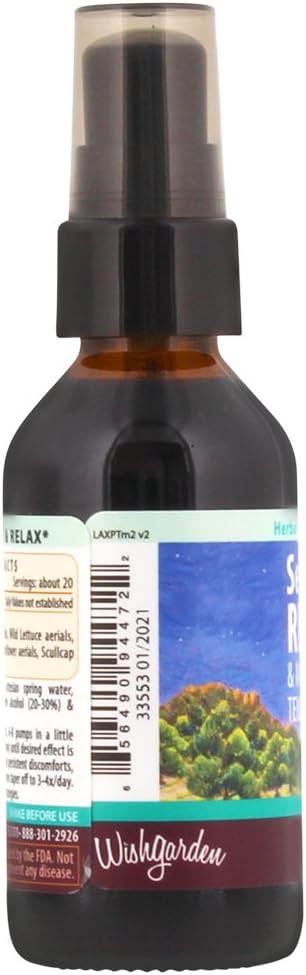 Organic Herbal Muscle Relaxer Supplement - WishGarden Herbs Serious Relaxer for Relief from Muscle Tension and Sore Muscles (2oz Pump)