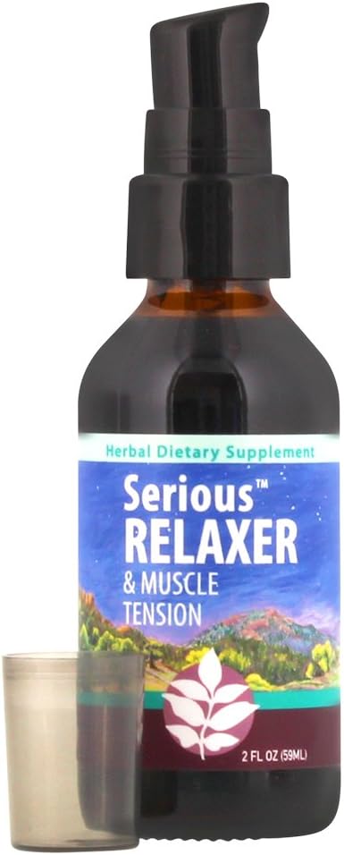 Organic Herbal Muscle Relaxer Supplement - WishGarden Herbs Serious Relaxer for Relief from Muscle Tension and Sore Muscles (2oz Pump)