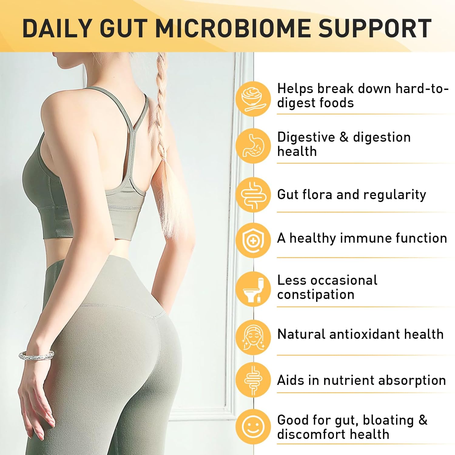 Organic Herbal Probiotics 300 Billion CFU for Digestive Health & Immune Support, 11 Strains + Enzymes, Shelf Stable - 60 Capsules