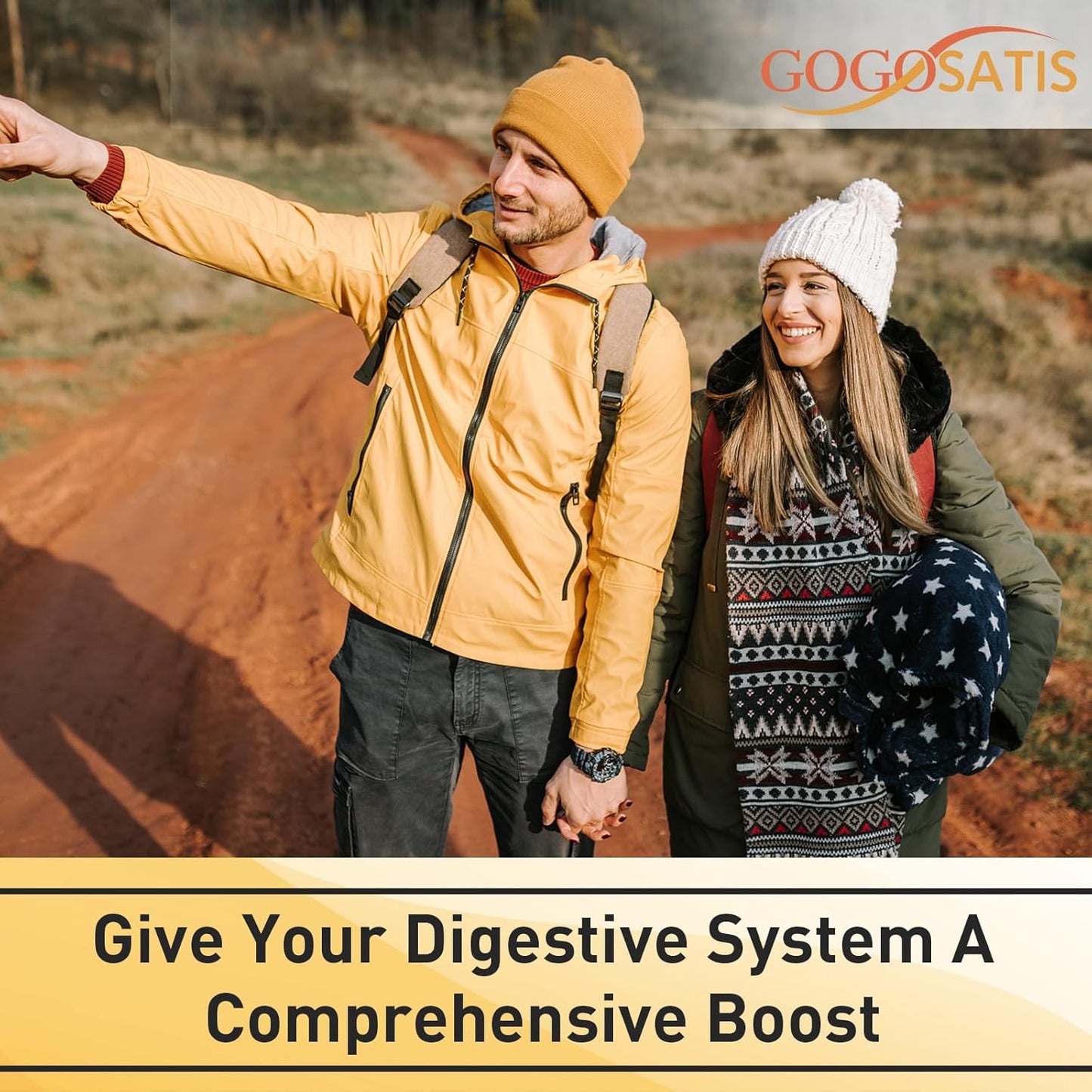 Organic Herbal Probiotics 300 Billion CFU for Digestive Health & Immune Support, 11 Strains + Enzymes, Shelf Stable - 60 Capsules