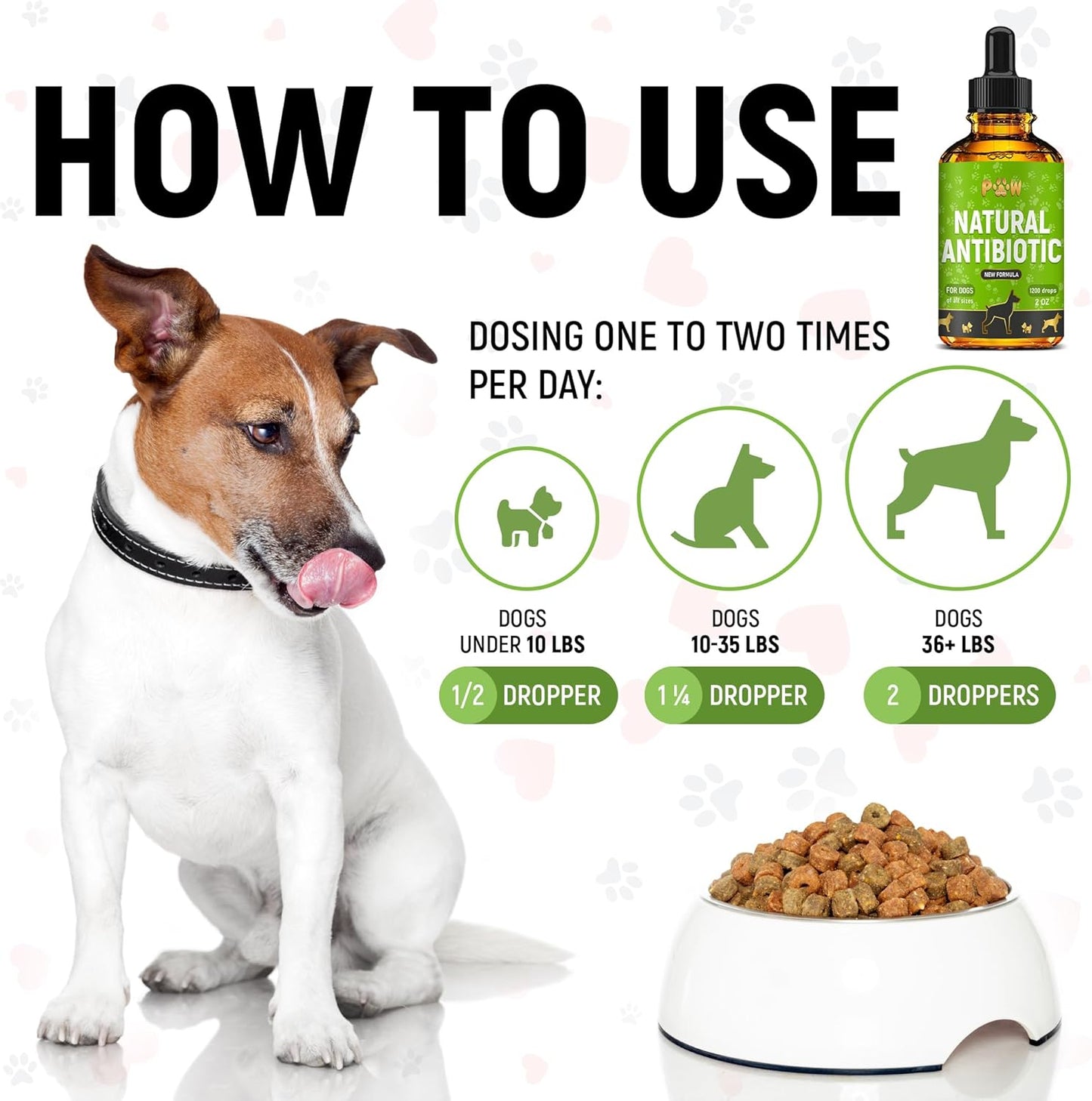 Organic Herbal Supplement for Dogs | Natural Antibiotics for All Breeds & Ages | Supports Ear, Kidney, & Bladder Health | Promotes Hips, Joints, Skin, & Coat Care | 2 Oz Bottle