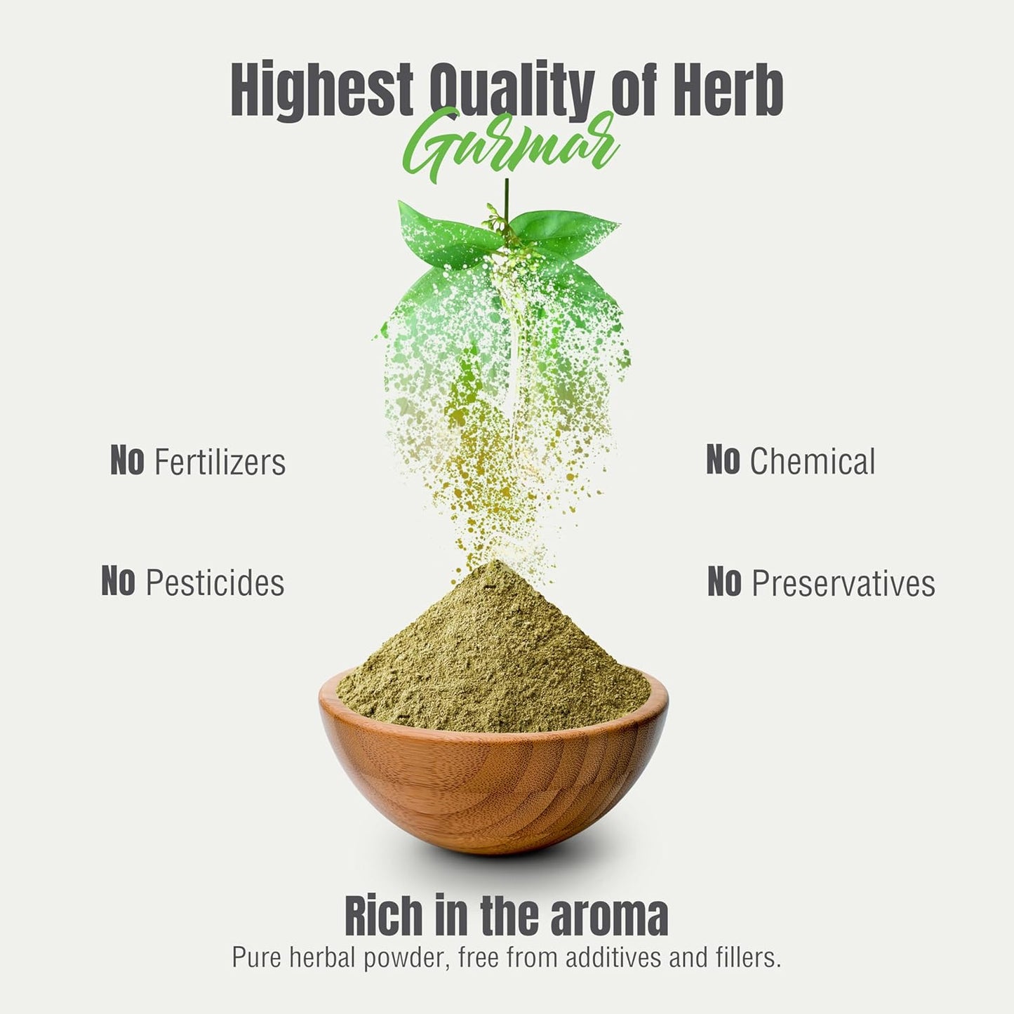 Organic Herbsforever Gymnema Sylvestre Powder 230g - Non-GMO, Vegan Support for Healthy Blood Sugar Levels