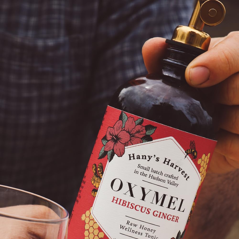 Organic Hibiscus Ginger Wellness Tonic Syrup - 8 fl oz | Apple Cider Vinegar, Lemon, Non-GMO, Gluten-Free