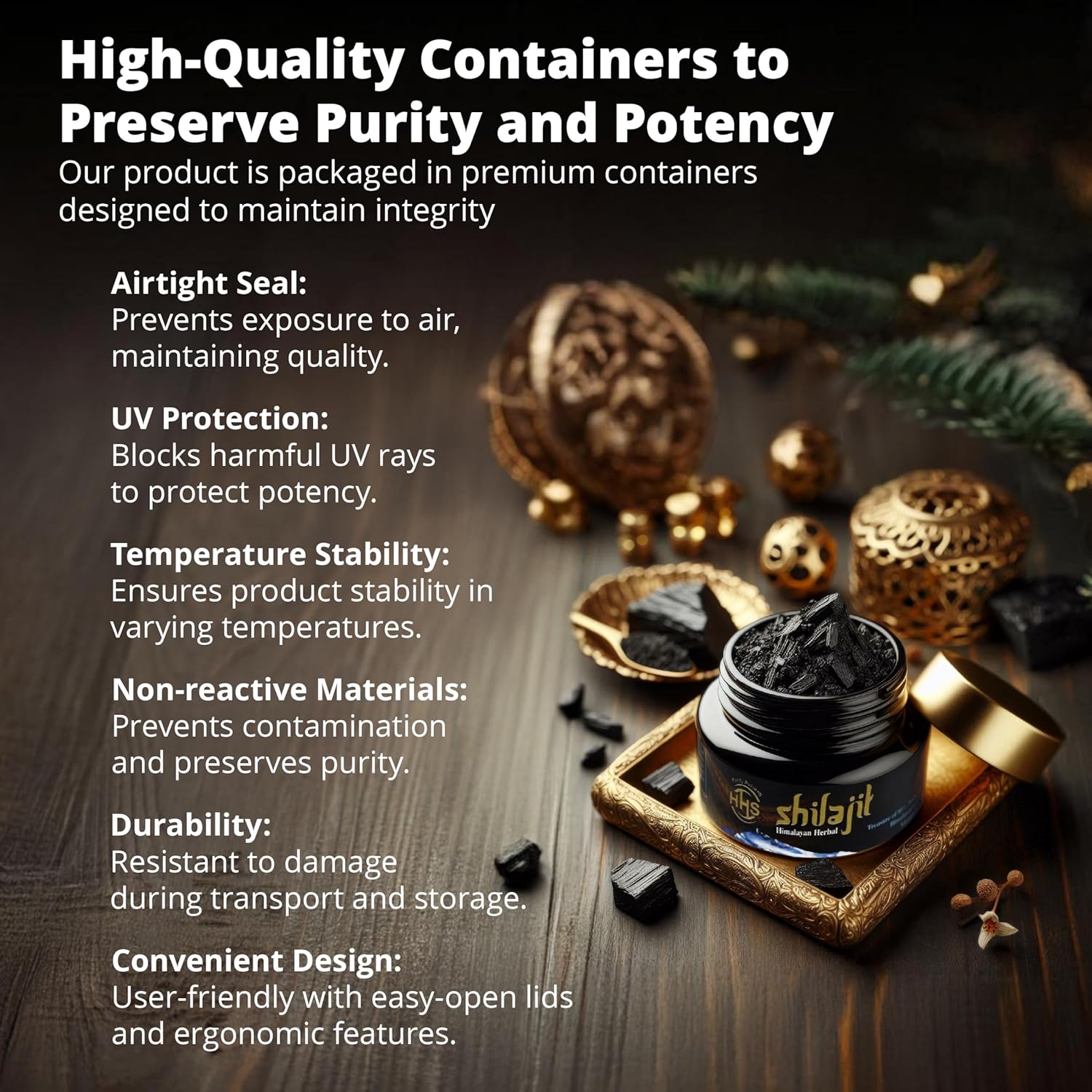 Organic Himalayan Herbal Shilajit Resin - Authentic Gold Standard Supplement with 85+ Trace Minerals - Natural Multivitamin - 30g