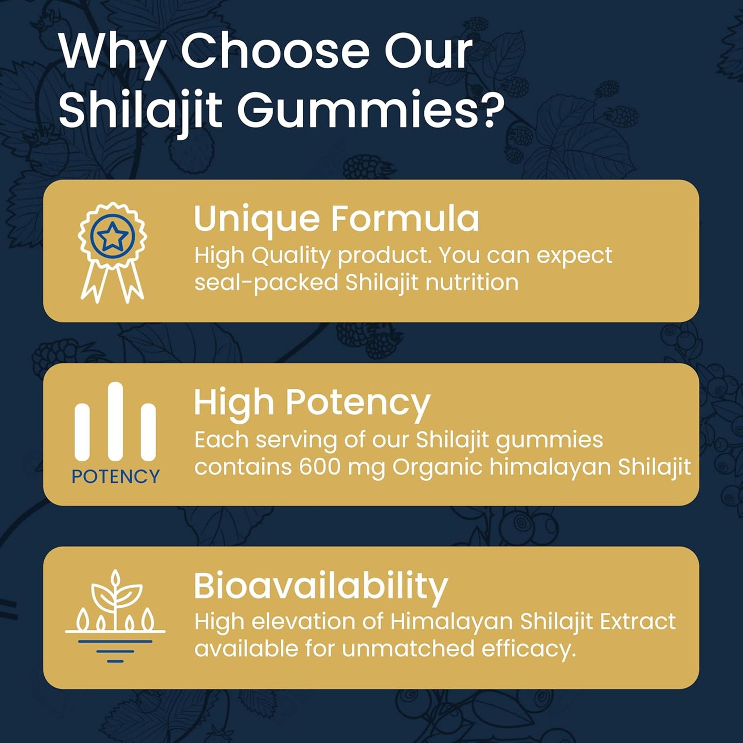 Organic Himalayan Shilajit Gold Gummies with Gokshura & Ashwagandha - Sugar-Free, Non-GMO, 85+ Trace Minerals - Men & Women's Supplement
