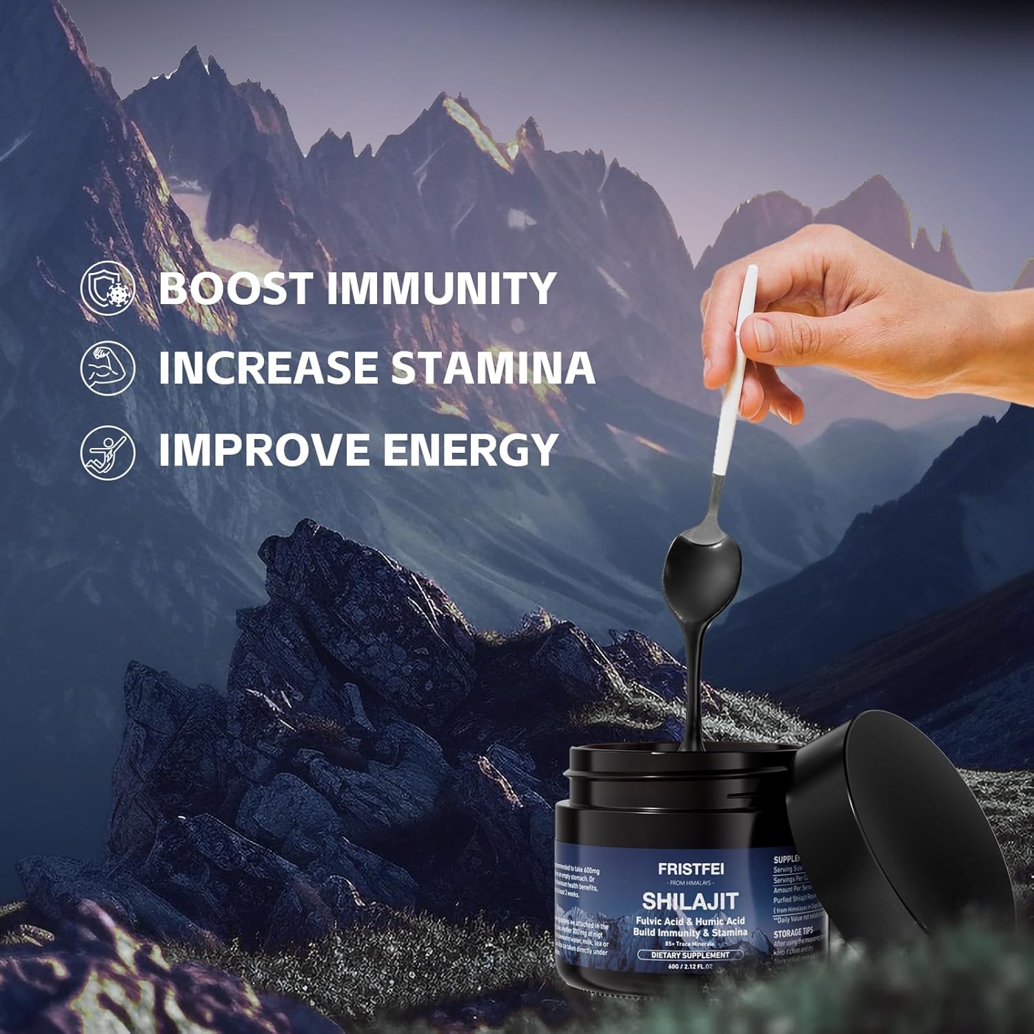 Organic Himalayan Shilajit Resin - Pure Shilajit for Men & Women | Rich in Fulvic Acid & 85+ Trace Minerals