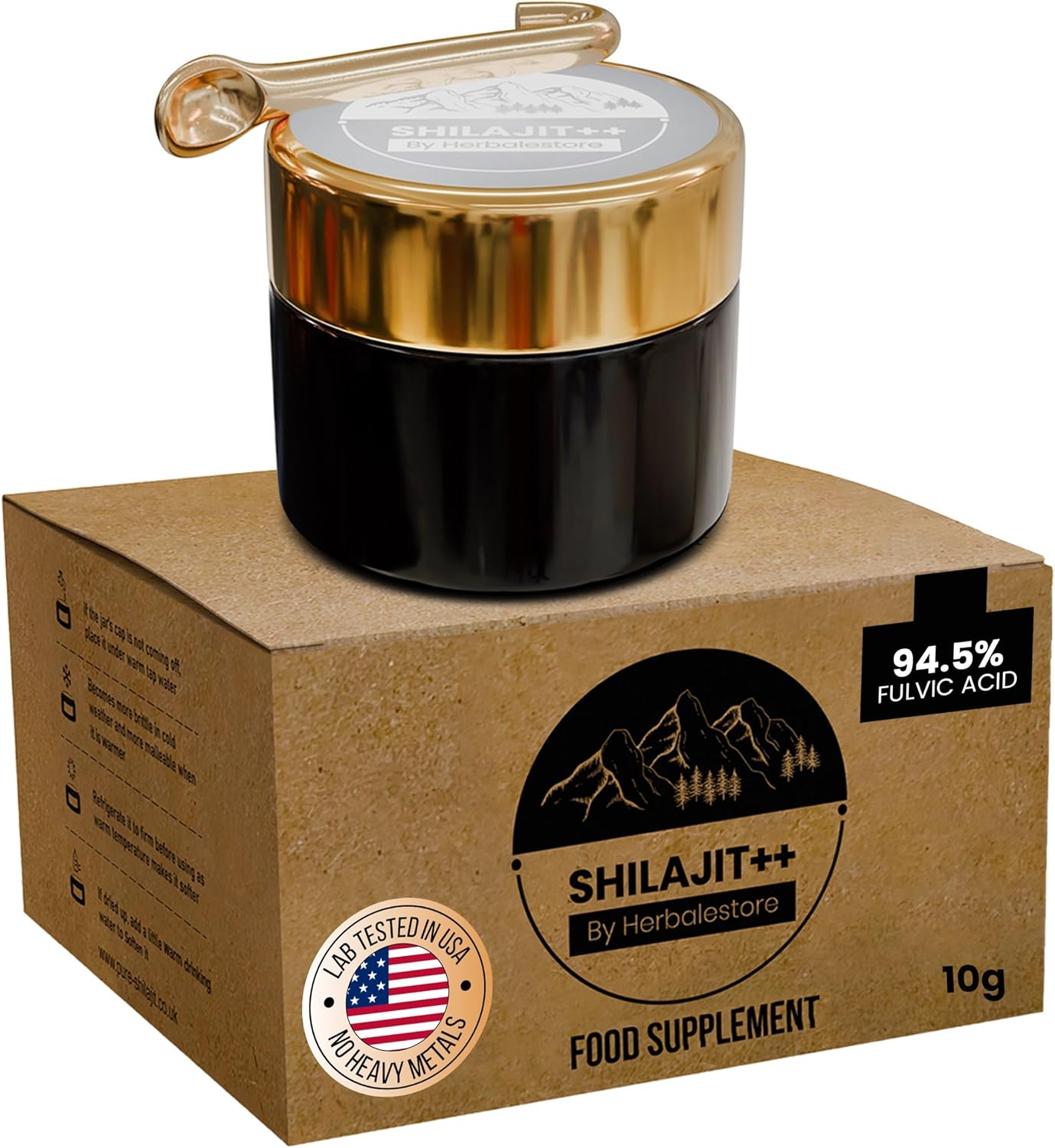 Organic Himalayan Shilajit Resin 10g | 600mg Potency | Pure Shilajit for Energy and Wellness | Men and Women Formula