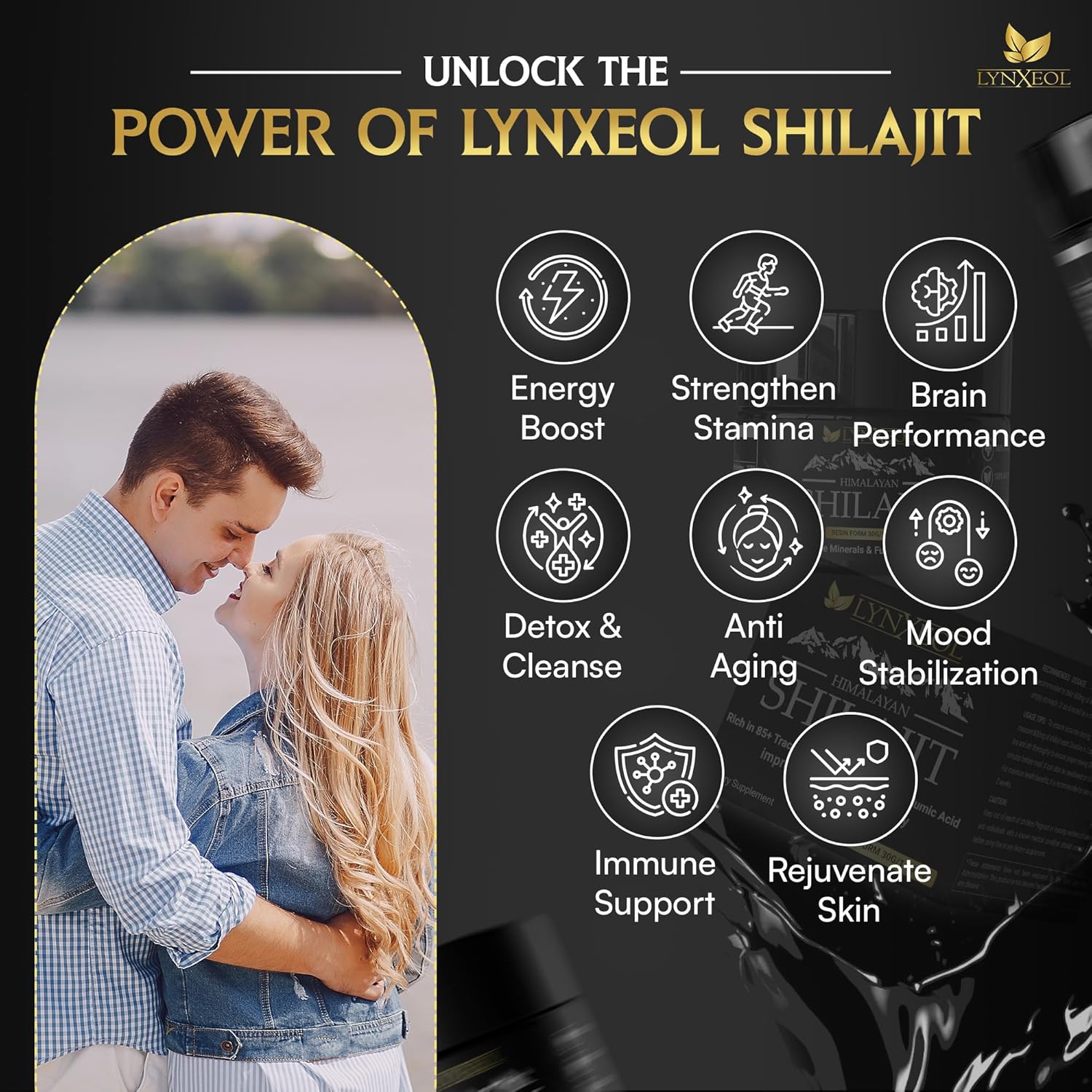 Organic Himalayan Shilajit Resin 30g - Potent Source of 85+ Trace Minerals for Energy & Vitality - Lab Tested for Men & Women