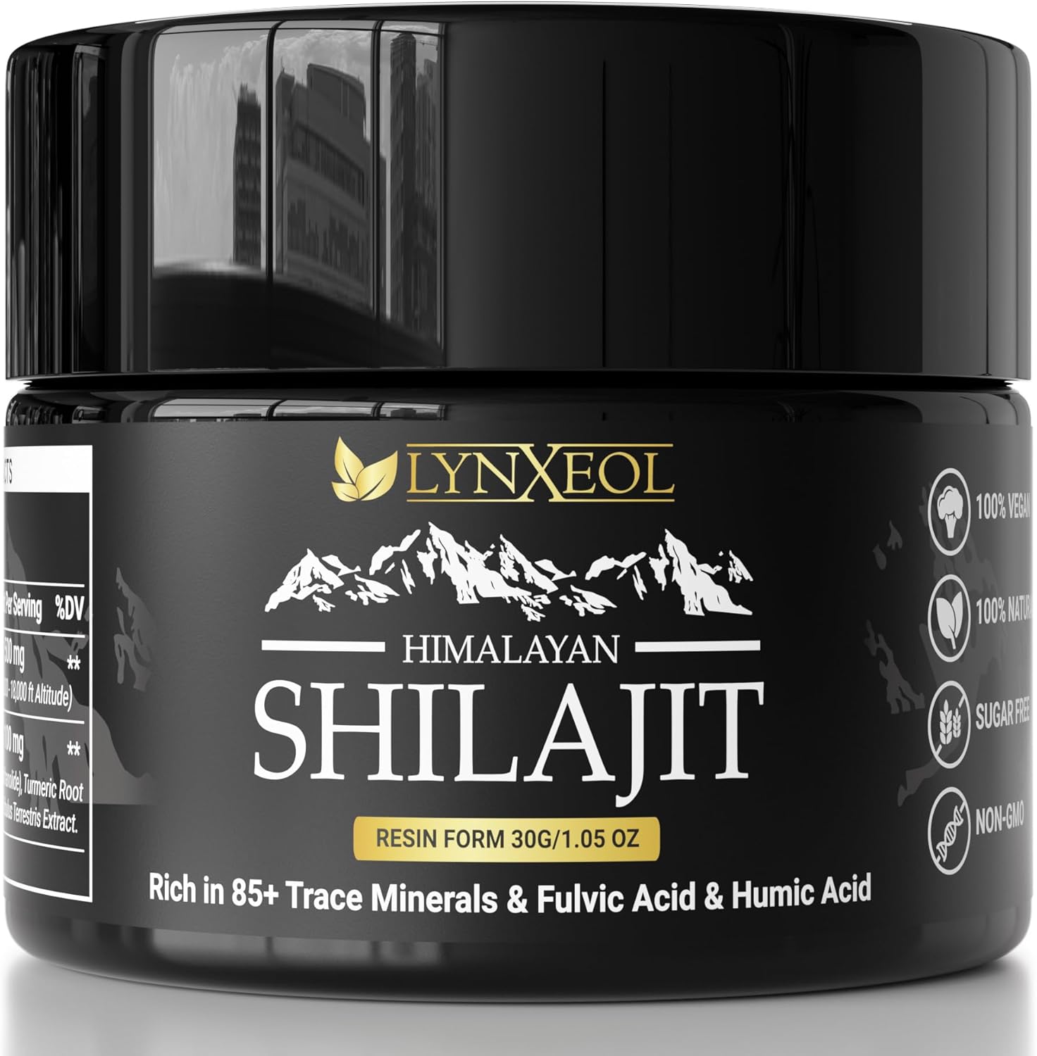 Organic Himalayan Shilajit Resin 30g - Potent Source of 85+ Trace Minerals for Energy & Vitality - Lab Tested for Men & Women