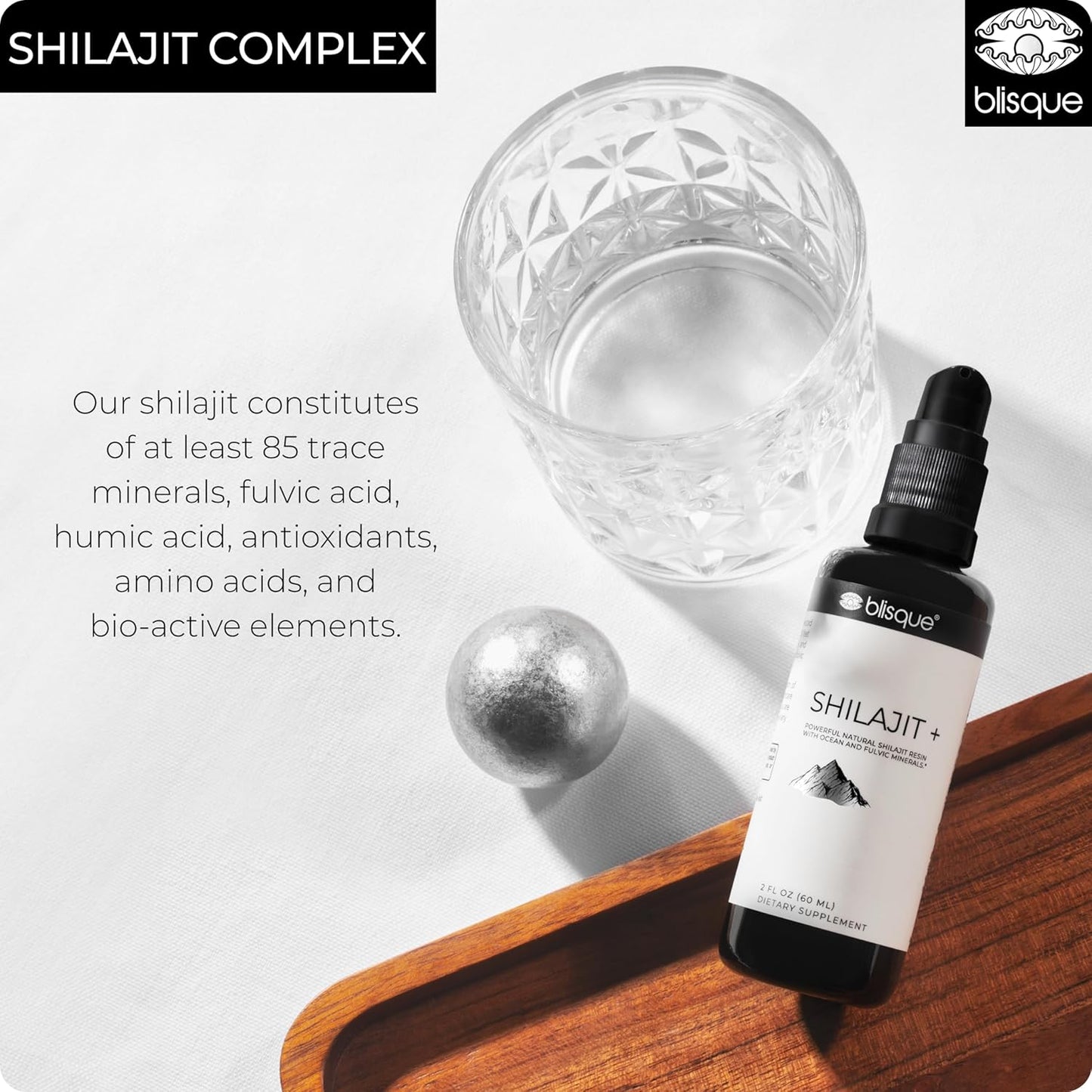 Organic Himalayan Shilajit Resin Drops with Fulvic Acid - Detox, Cleanse, Immune Support, Brain Boost - 2 FL OZ