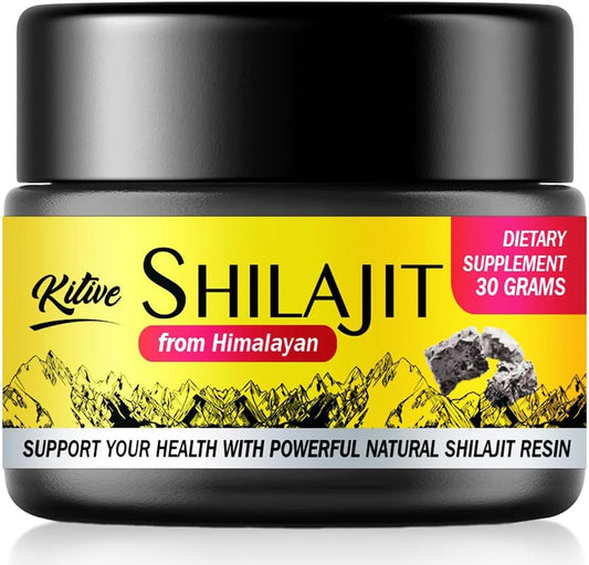 Organic Himalayan Shilajit Resin for Men and Women - 30g Pure KITIVE Supplement