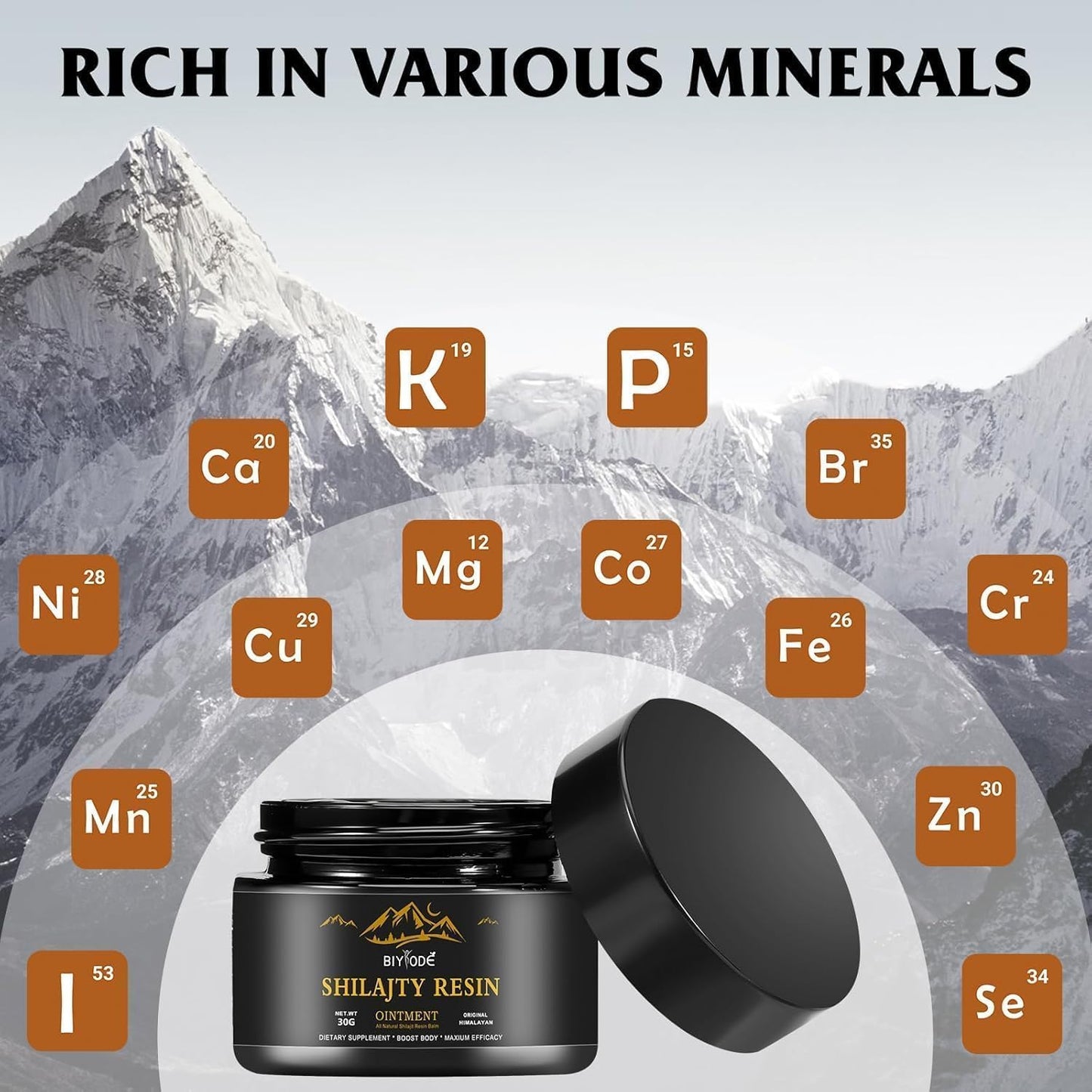 Organic Himalayan Shilajit Resin Ointment for Energy, Workout Recovery, Mental Clarity, and Sleep Quality - Pure Mineral-Rich Supplement for Men & Women