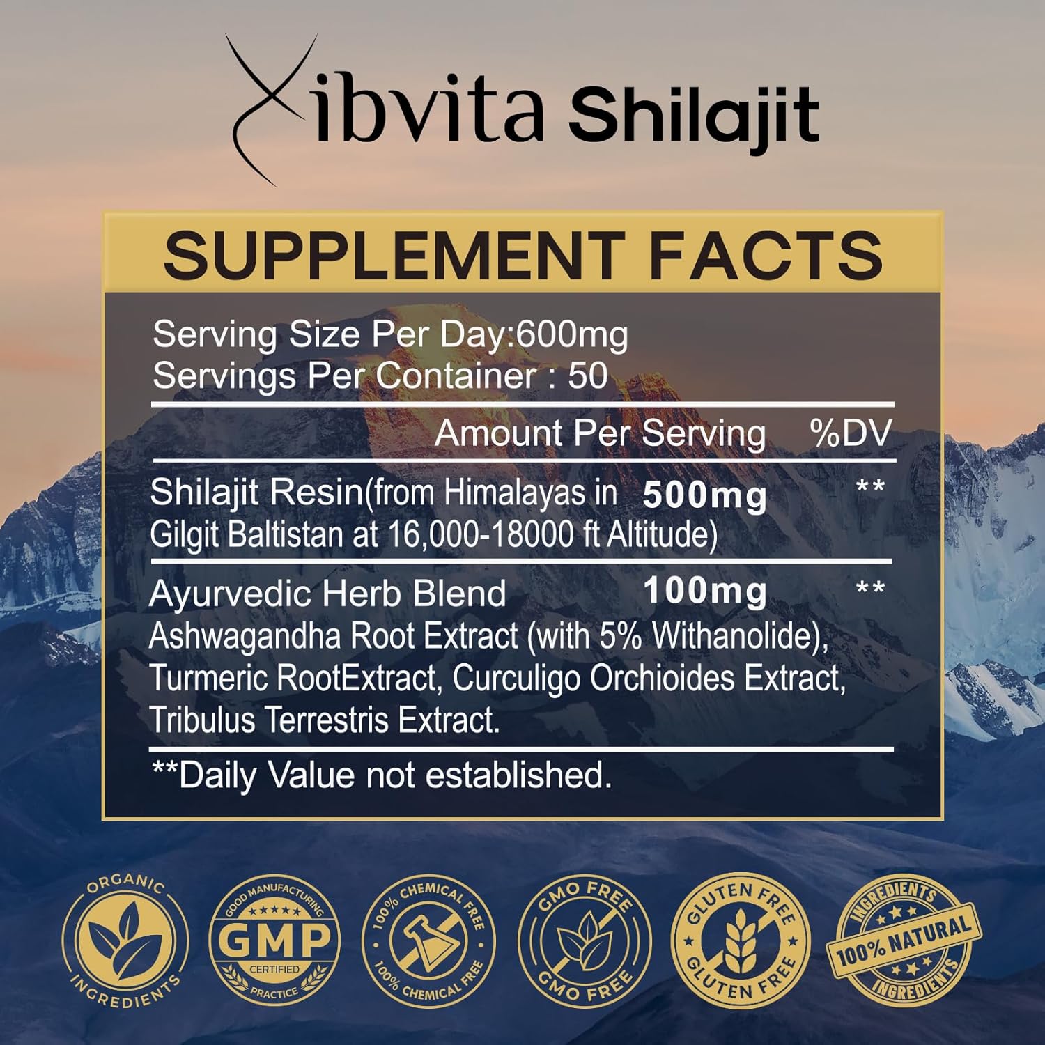 Organic Himalayan Shilajit Resin Supplement - 600mg for Men and Women, Natural Energy Boost with Fulvic Acid & 85+ Trace Minerals - 30g