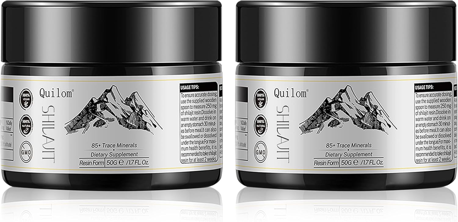 Organic Himalayan Shilajit Resin Supplement - Gold Grade 100% Pure with Fulvic Acid & Trace Minerals - Energy & Immune Support - 50g