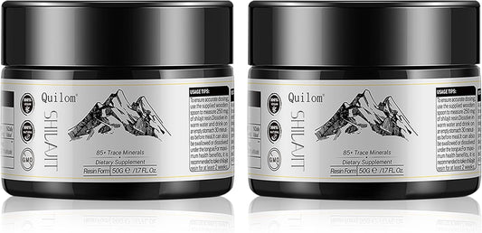 Organic Himalayan Shilajit Resin Supplement - Gold Grade 100% Pure with Fulvic Acid & Trace Minerals - Energy & Immune Support - 50g