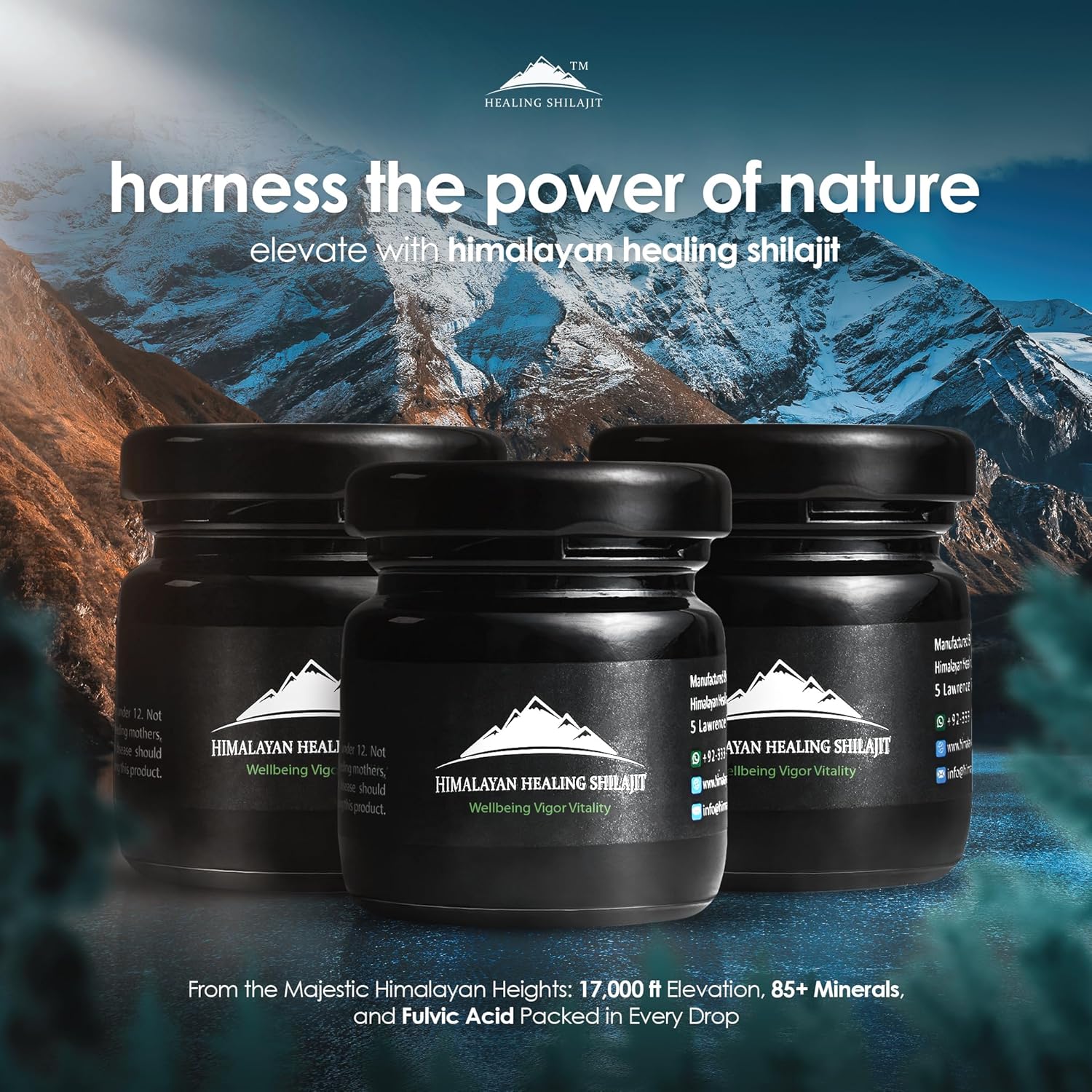 Organic Himalayan Shilajit Resin Supplement | 150g | Contains Fulvic Acid & Trace Minerals | Authentic Himalayan Healing Formula