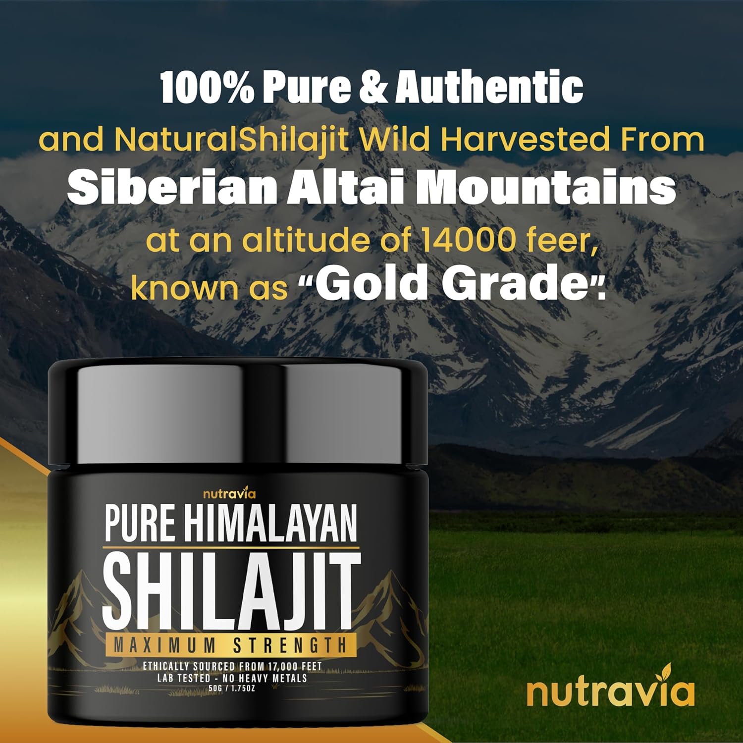 Organic Himalayan Shilajit Resin Supplement (3 Pack) - Lab Tested Formula for Men and Women - 600mg Max Strength with 85+ Trace Minerals - Golden Grade Pure Shilajit - No Heavy Metals