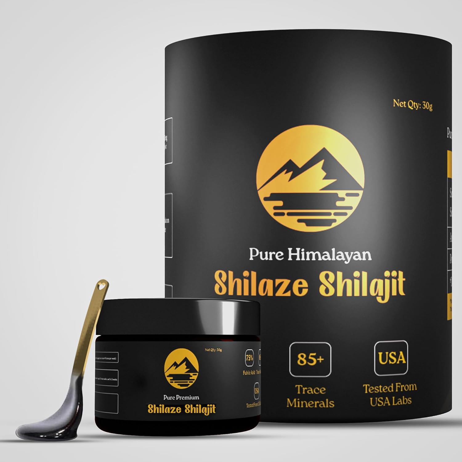 Organic Himalayan Shilajit Resin Supplement for Men and Women - Pure and Natural Formula