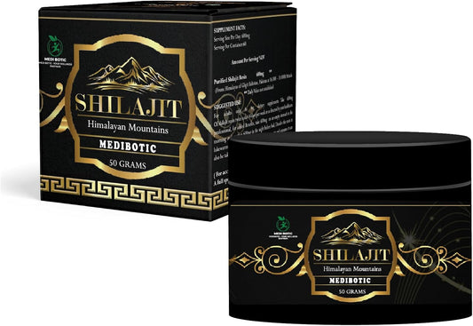 Organic Himalayan Shilajit Resin Supplement with 85+ Trace Minerals & 75% Fulvic Acid - 50g Lab Tested Energy Booster for Men & Women