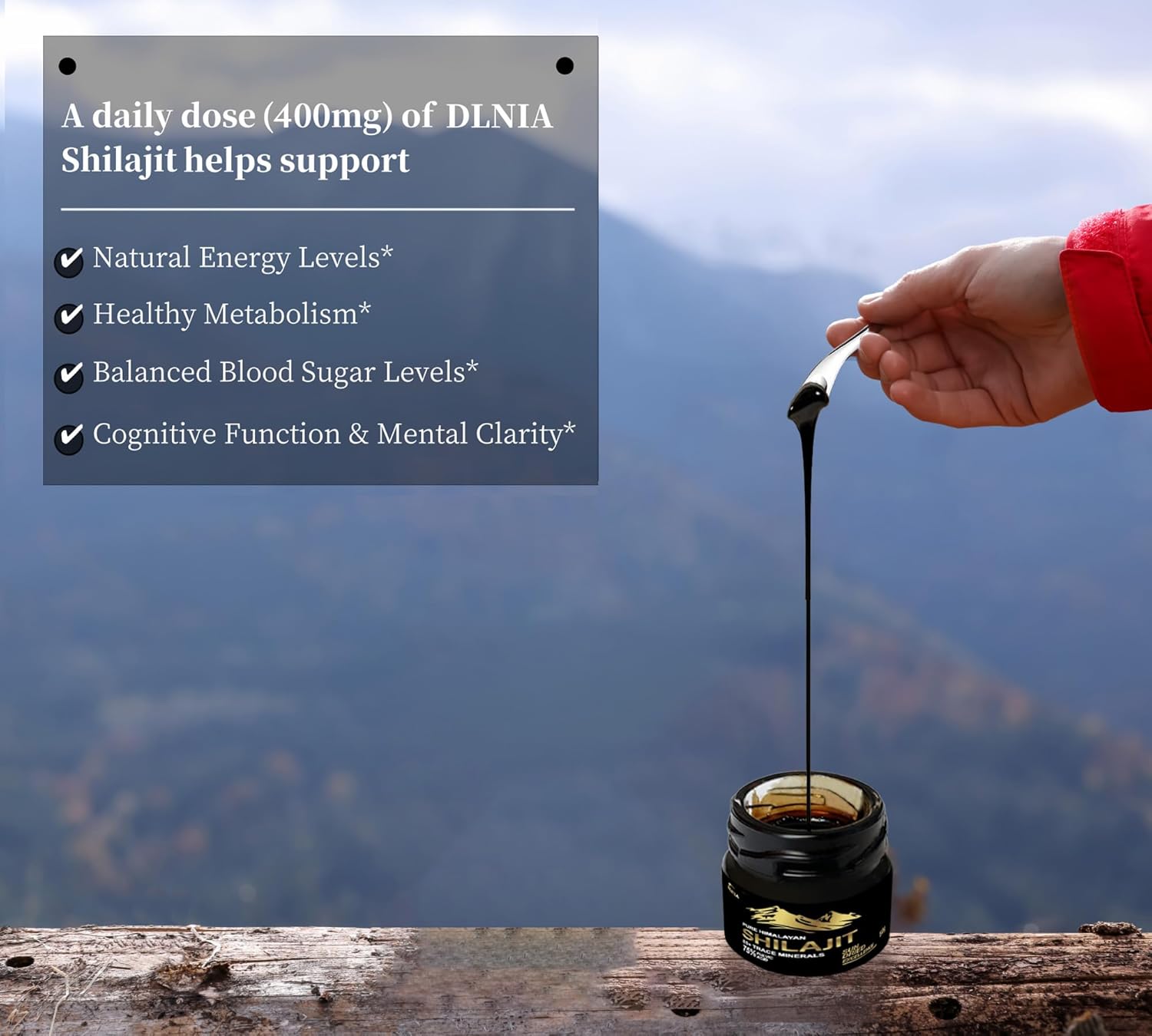 Organic Himalayan Shilajit Resin Supplement with 85+ Trace Minerals and 75% Fulvic Acid - 50g - Energy & Immune Support for Men & Women