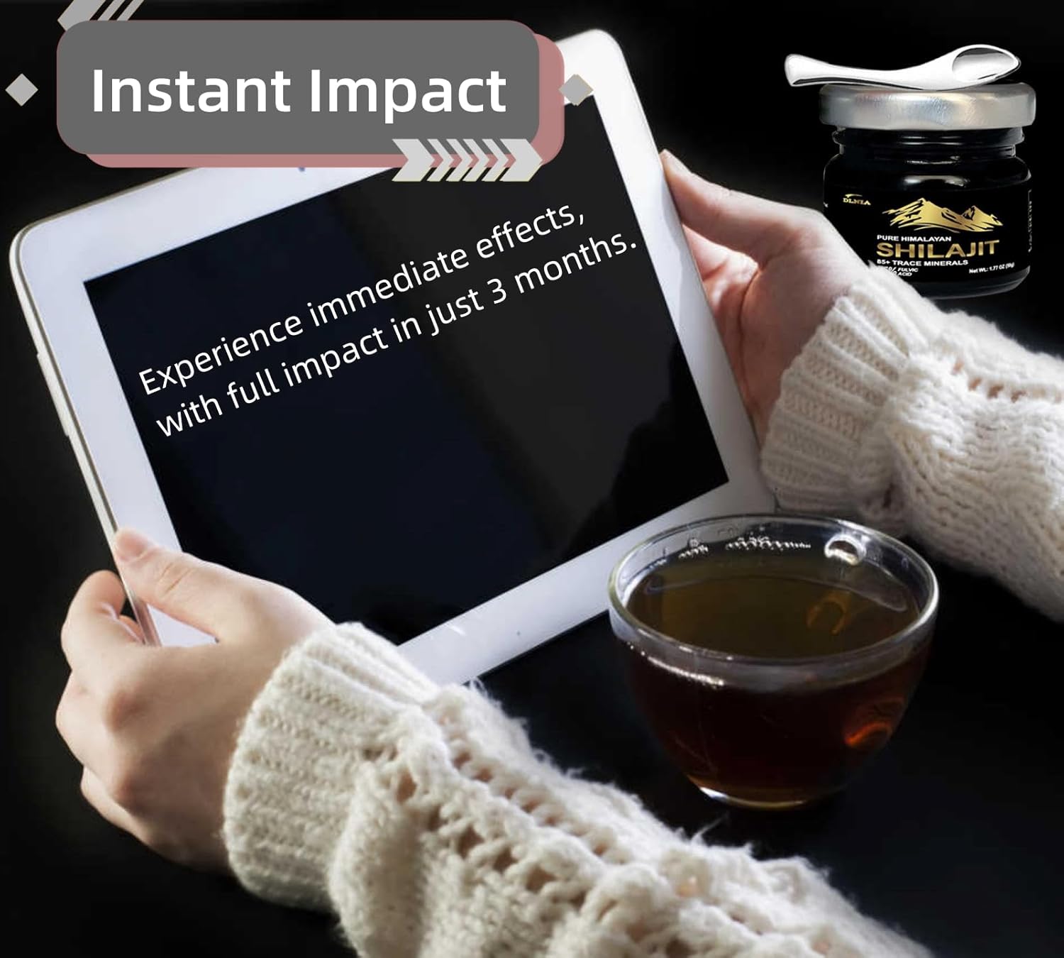 Organic Himalayan Shilajit Resin Supplement with 85+ Trace Minerals and 75% Fulvic Acid - 50g - Energy & Immune Support for Men & Women