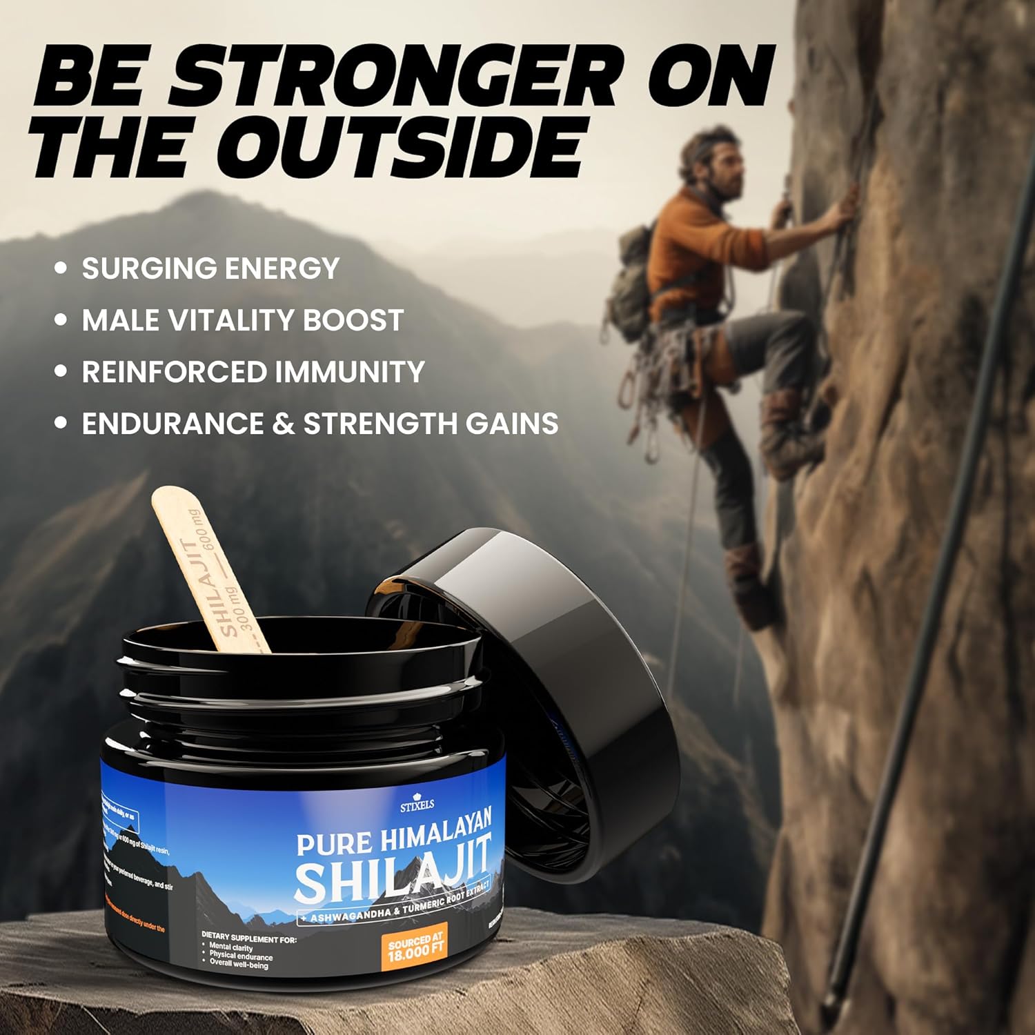 Organic Himalayan Shilajit Resin Supplement with 85+ Trace Minerals - Energy & Immune Support - 30g