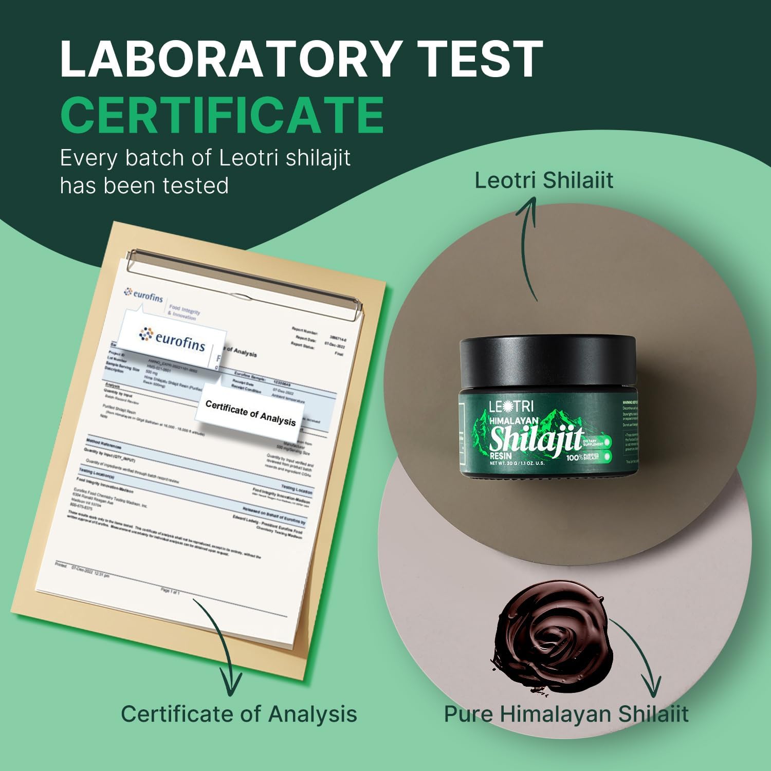 Organic Himalayan Shilajit Resin with Fulvic Acid and Trace Minerals for Energy and Immune Support - Pure Blackish-Brown Resin for Men and Women