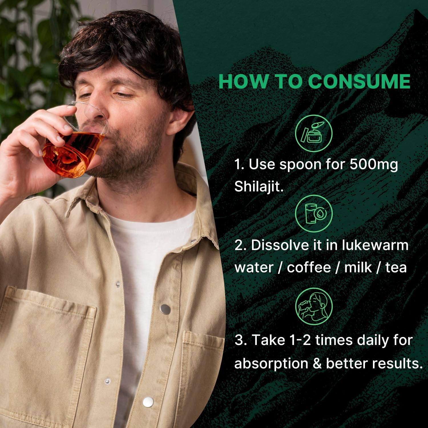 Organic Himalayan Shilajit Resin with Fulvic Acid and Trace Minerals for Energy and Immune Support - Pure Blackish-Brown Resin for Men and Women