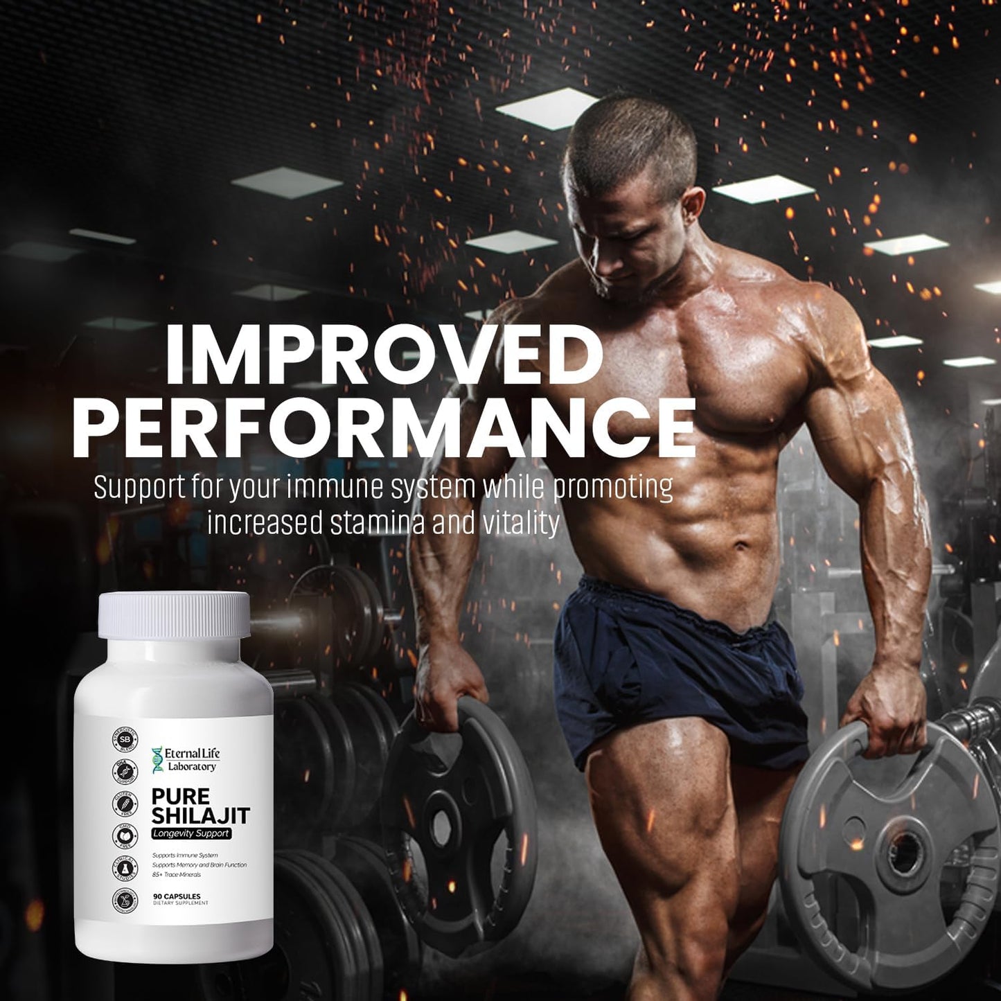 Organic Himalayan Shilajit Supplement with Fulvic Acid and Trace Minerals - 1000mg, 90 Count - Boost Energy and Immune System for Men and Women