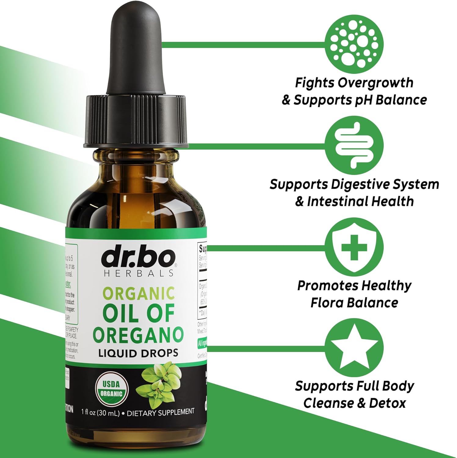 Organic Hormone Balance Drops for Women - Menstrual Support and Detox with Oregano Oil Tincture