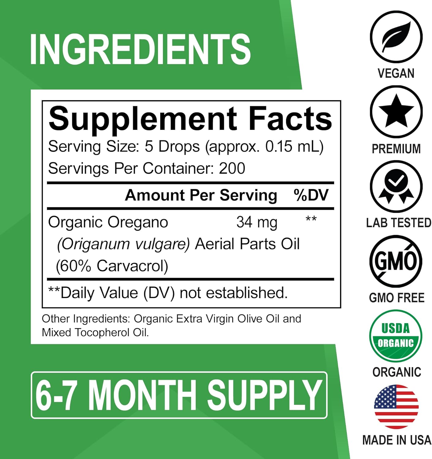 Organic Hormone Balance Drops for Women - Menstrual Support and Detox with Oregano Oil Tincture