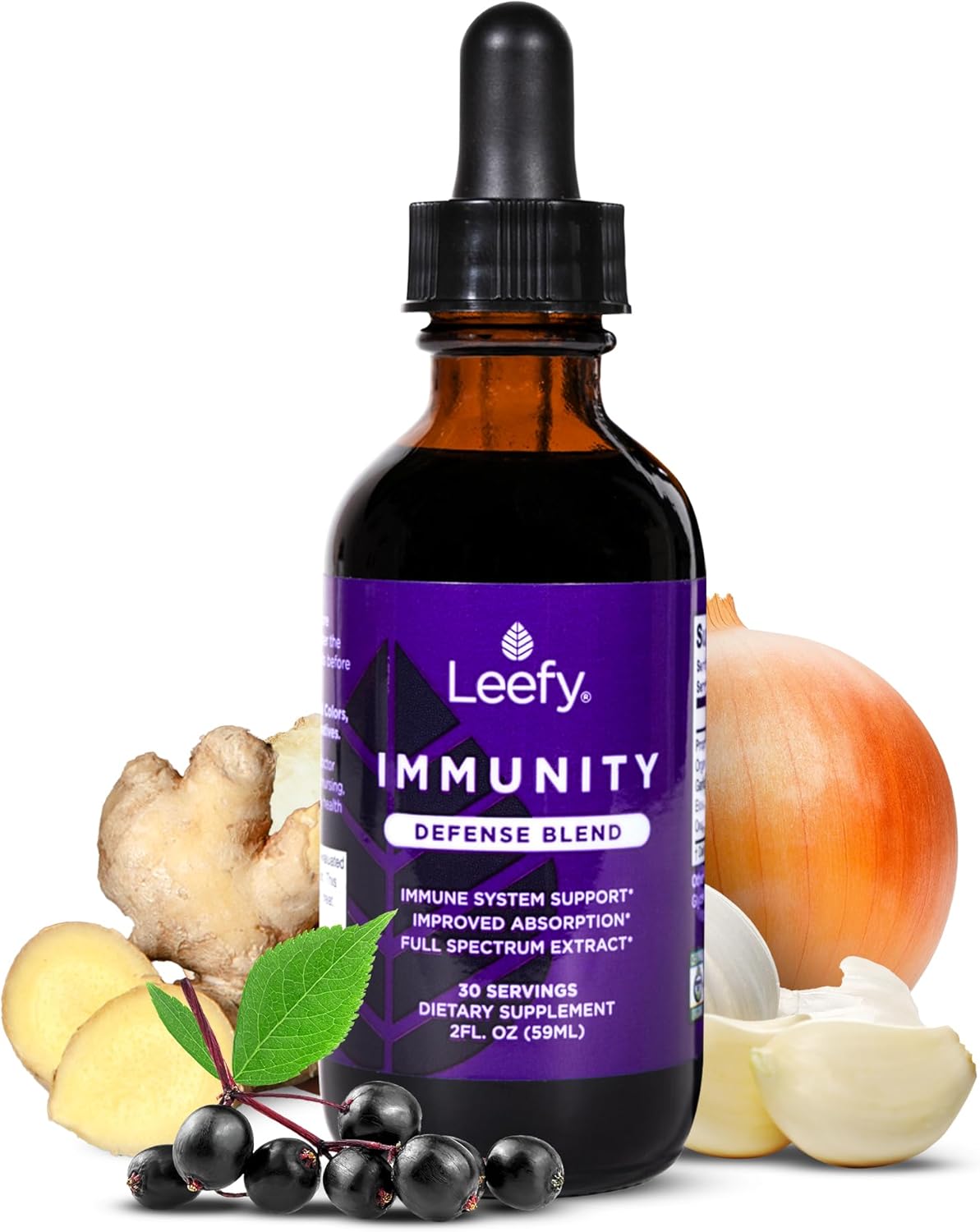 Organic Immunity Defense Blend - Fast-Absorbing Immune Support Supplement - Boosts Immune System - 2 Oz