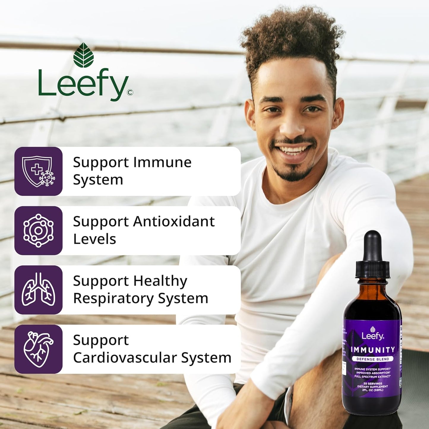 Organic Immunity Defense Blend - Fast-Absorbing Immune Support Supplement - Boosts Immune System - 2 Oz