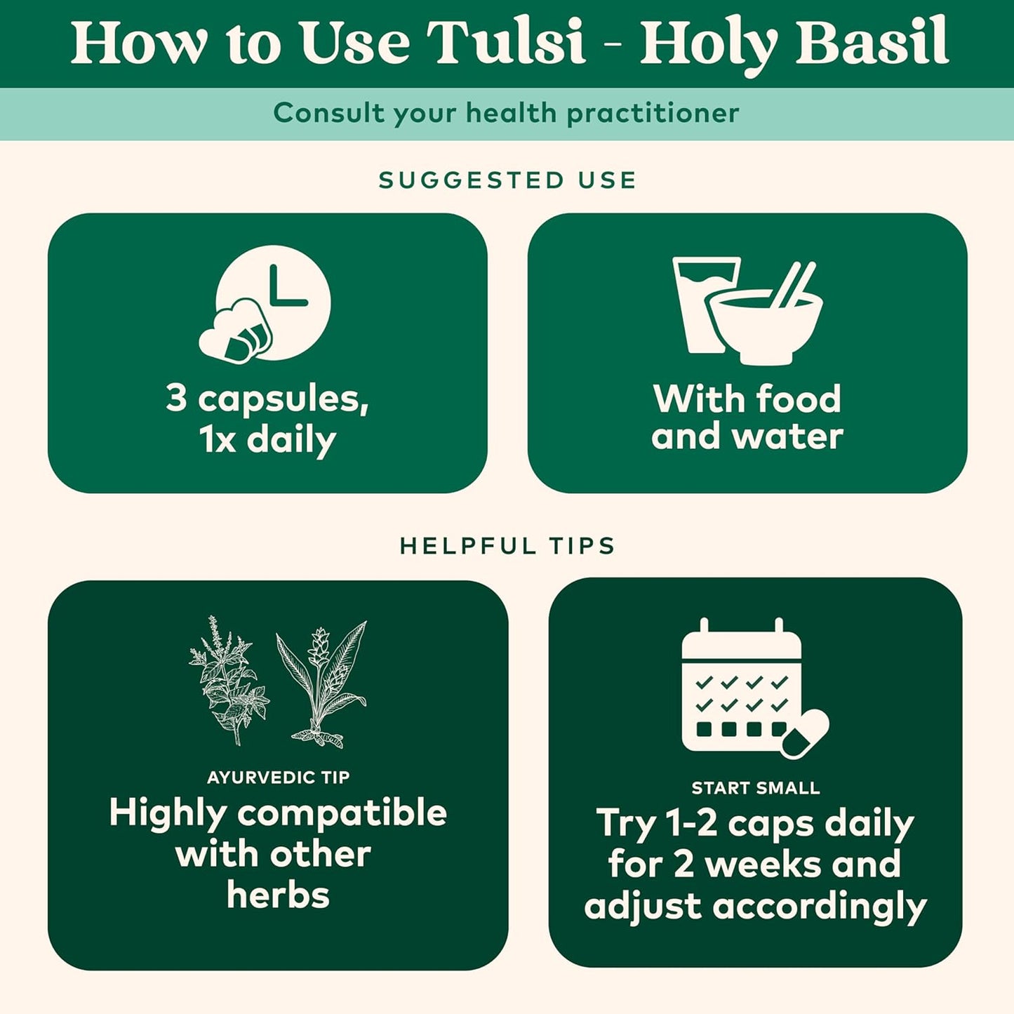 Organic India Tulsi Holy Basil Capsules - Herbal Supplement for Immune Support and Stress Relief - 60 Capsules, Vegan, Gluten-Free, Non-GMO
