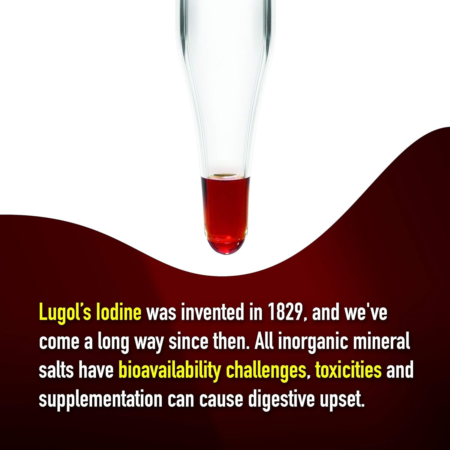 Organic Iodine Amino Acid Chelate Supplement - 500 Vegan Caps - Gluten Free - Small Capsules