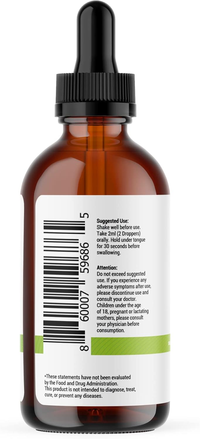 Organic Irish Sea Moss Drops with Burdock Root and Bladderwrack - 1000mg Superfood Supplement for Immune, Thyroid, Gut, Skin & Joint Health - 2oz
