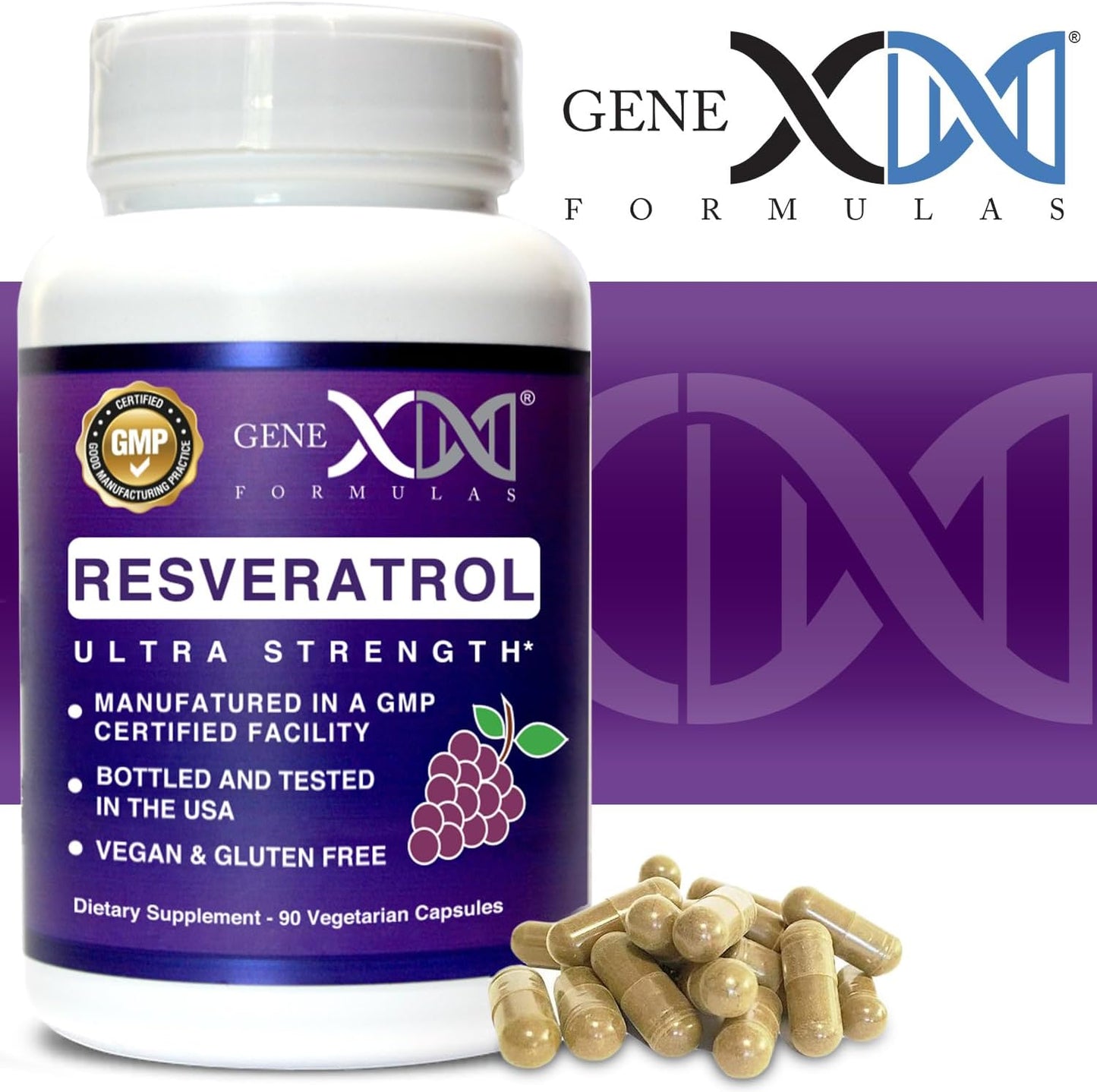 Organic Japanese Knotweed Resveratrol Supplement 1500mg with BioPerine for Absorption - Vegan, Gluten-Free Anti-Aging Capsules - 90 Count