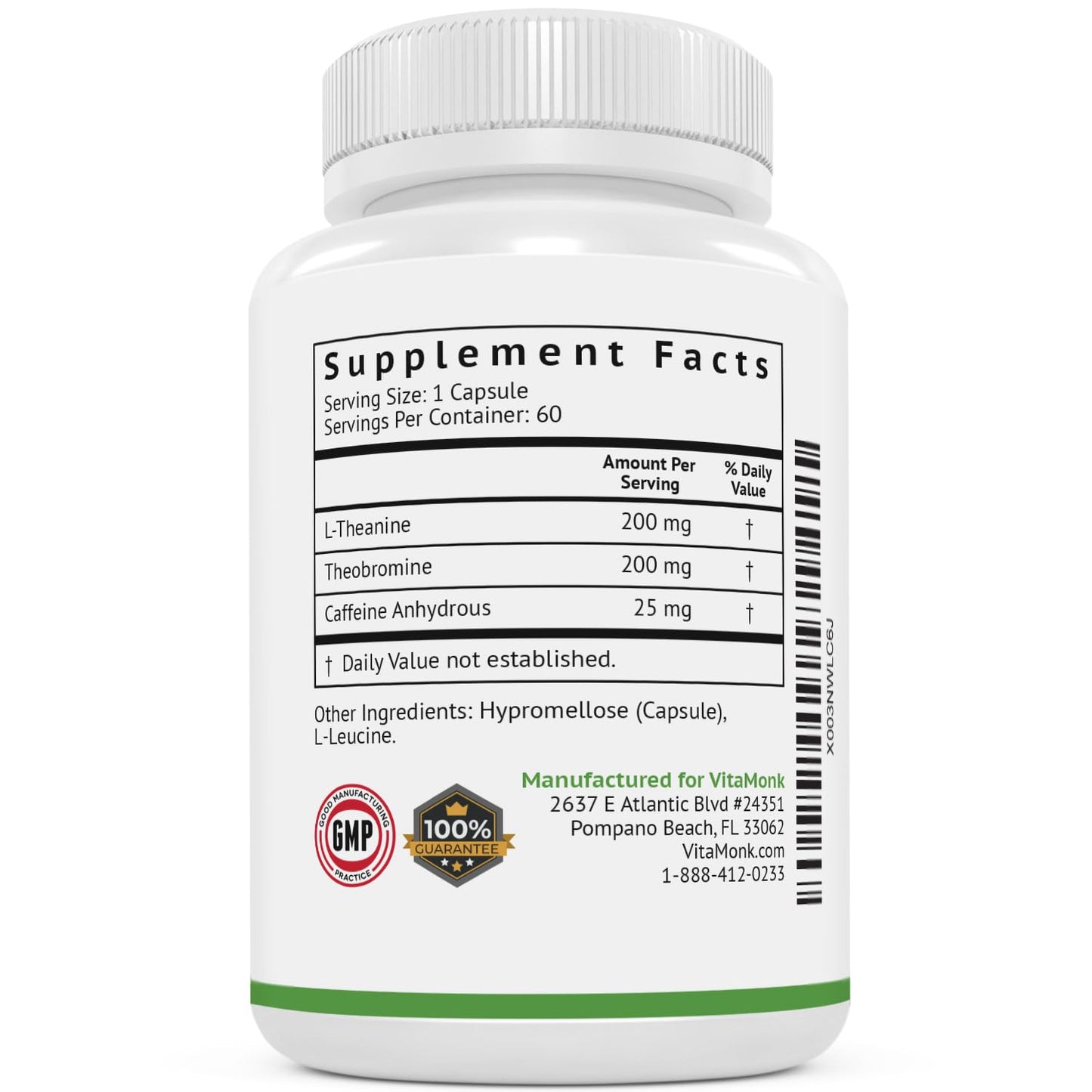 Organic Japanese Matcha Capsules Bundle for Energy and Focus - Low Dose Caffeine and Theanine by VitaMonk